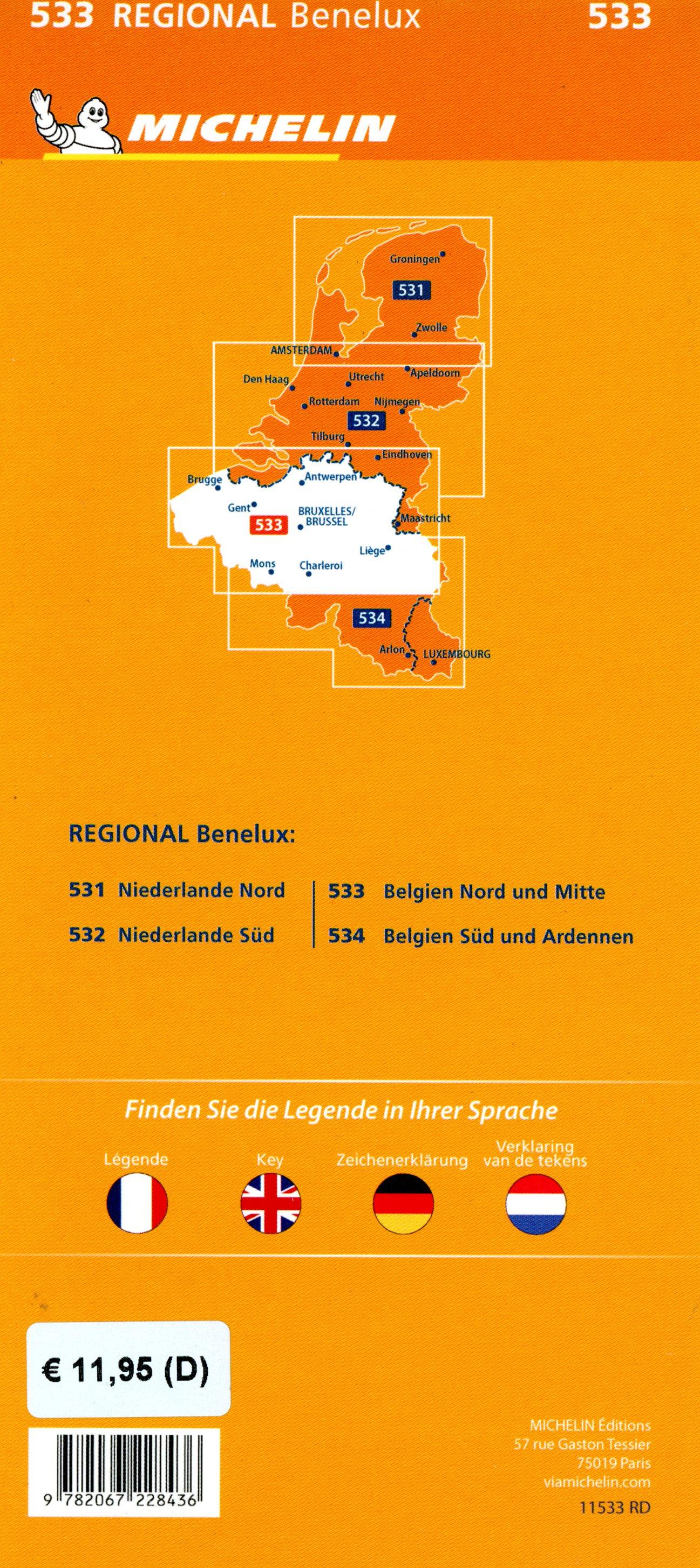 Beispielinhalt (Bild) Michelin Belgien Nord und Mitte. 1:200.000