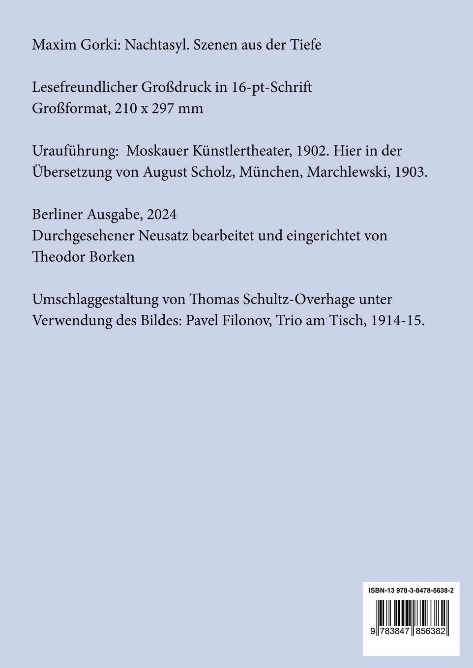 Rückseitencover Nachtasyl (Großdruck)