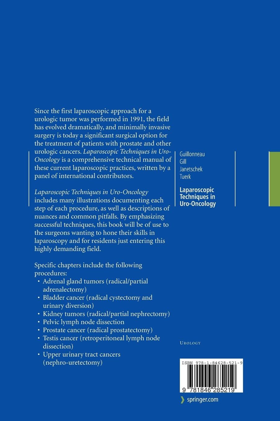 Rückseitencover Laparoscopic Techniques in Uro-Oncology
