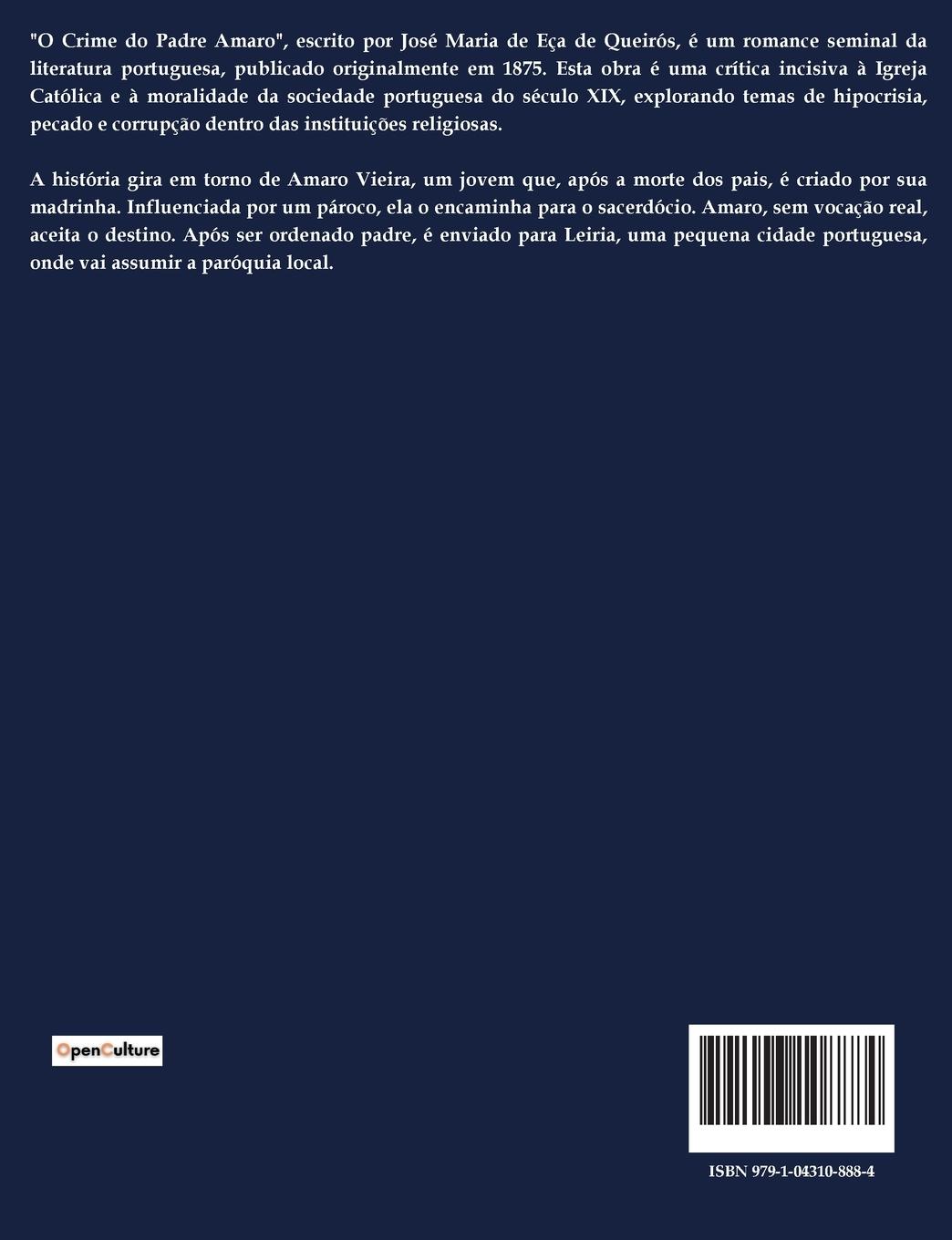 Rückseitencover O crime do padre Amaro