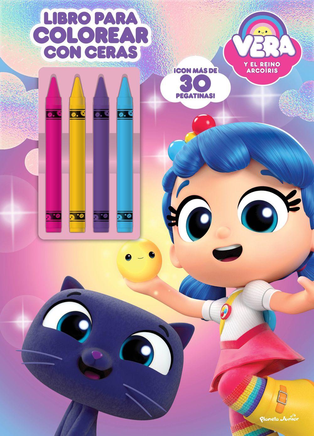 Vorderes Coverbild Vera y el Reino Arcoíris. Libro para colorear con ceras