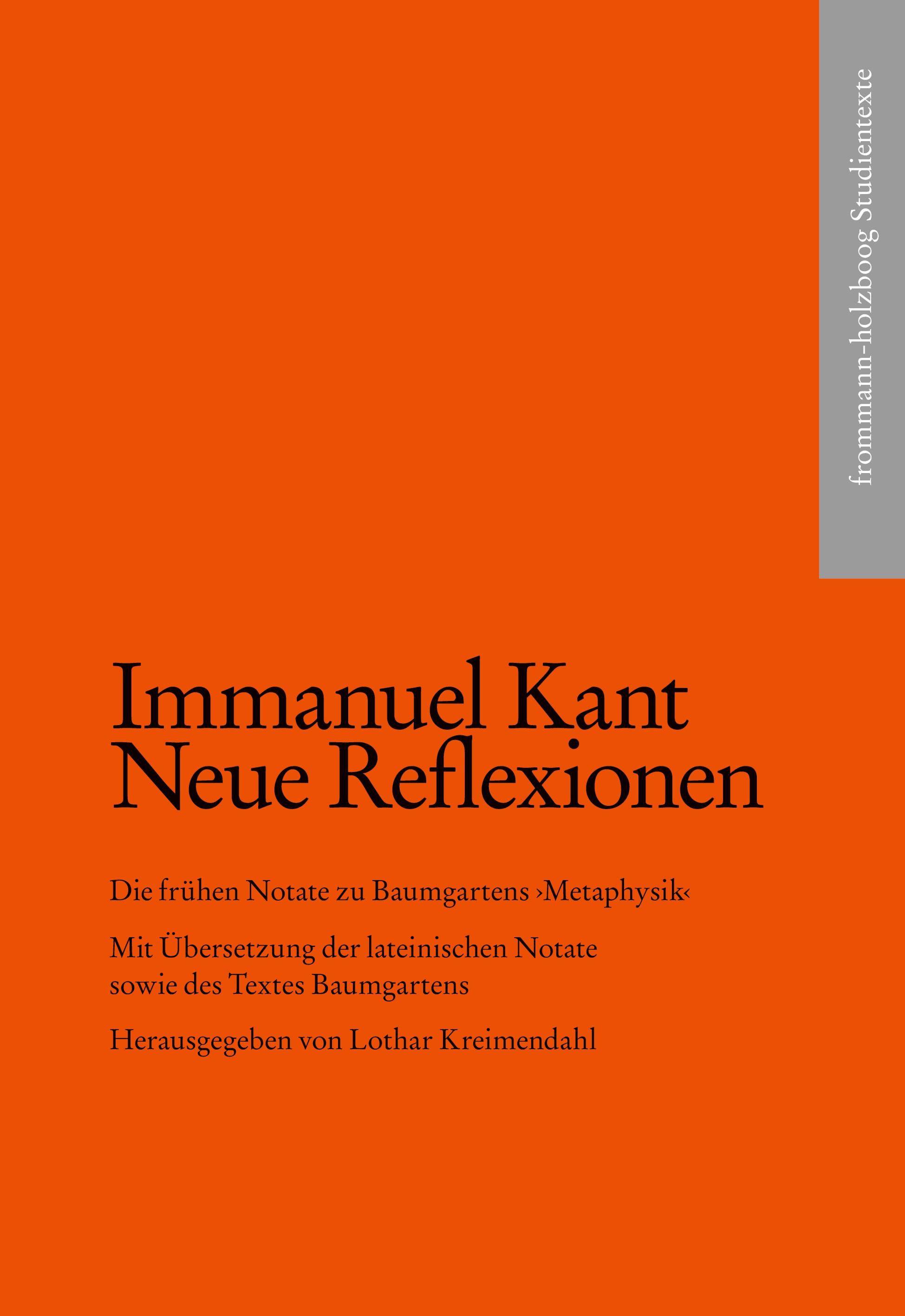 Vorderes Coverbild Immanuel Kant: Neue Reflexionen