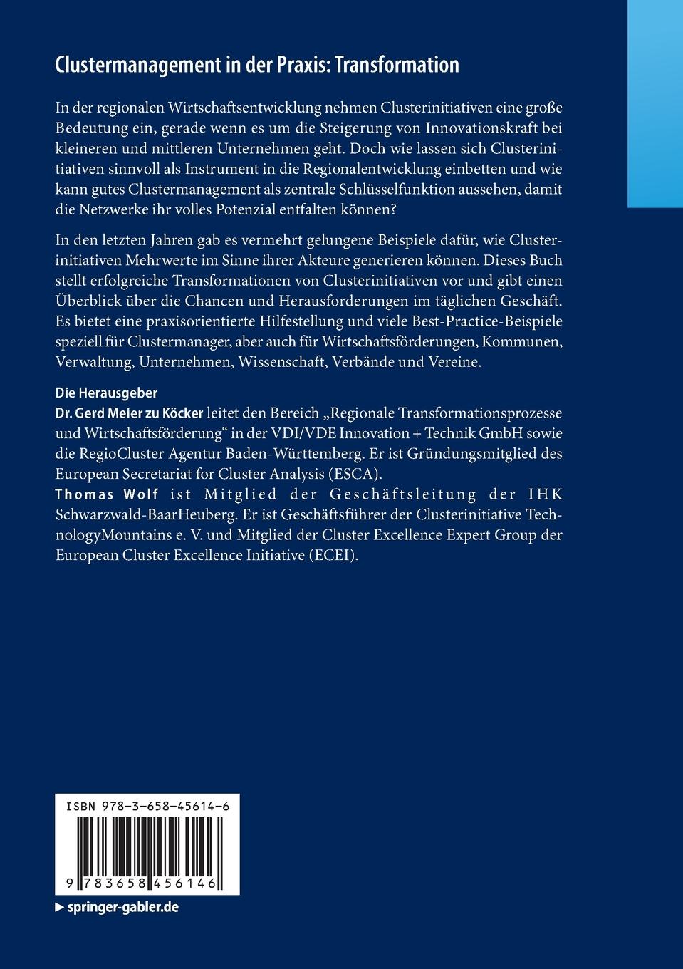 Rückseitencover Clustermanagement in der Praxis: Transformation