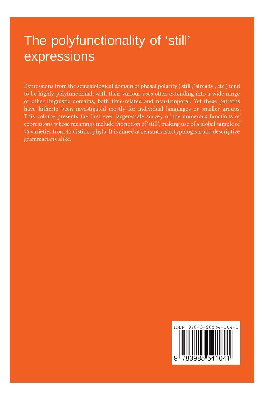 Rückseitencover The polyfunctionality of 'still' expressions
