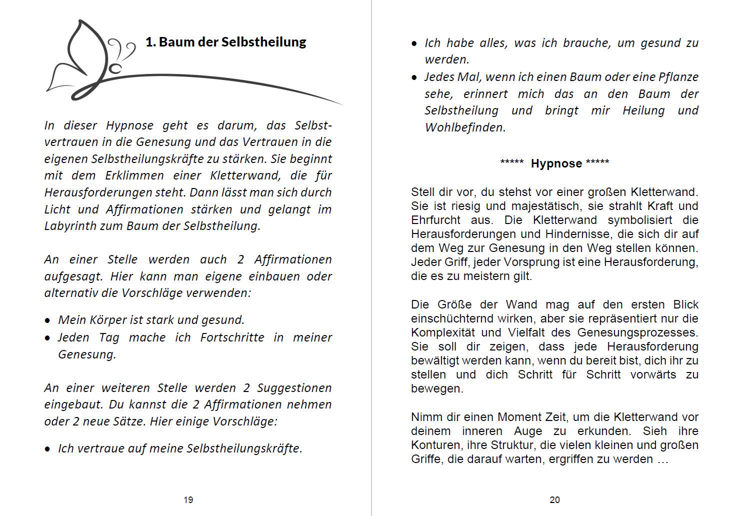 Beispielinhalt (Bild) Hypnosetexte zum Vorlesen und selber Zusammenstellen 8