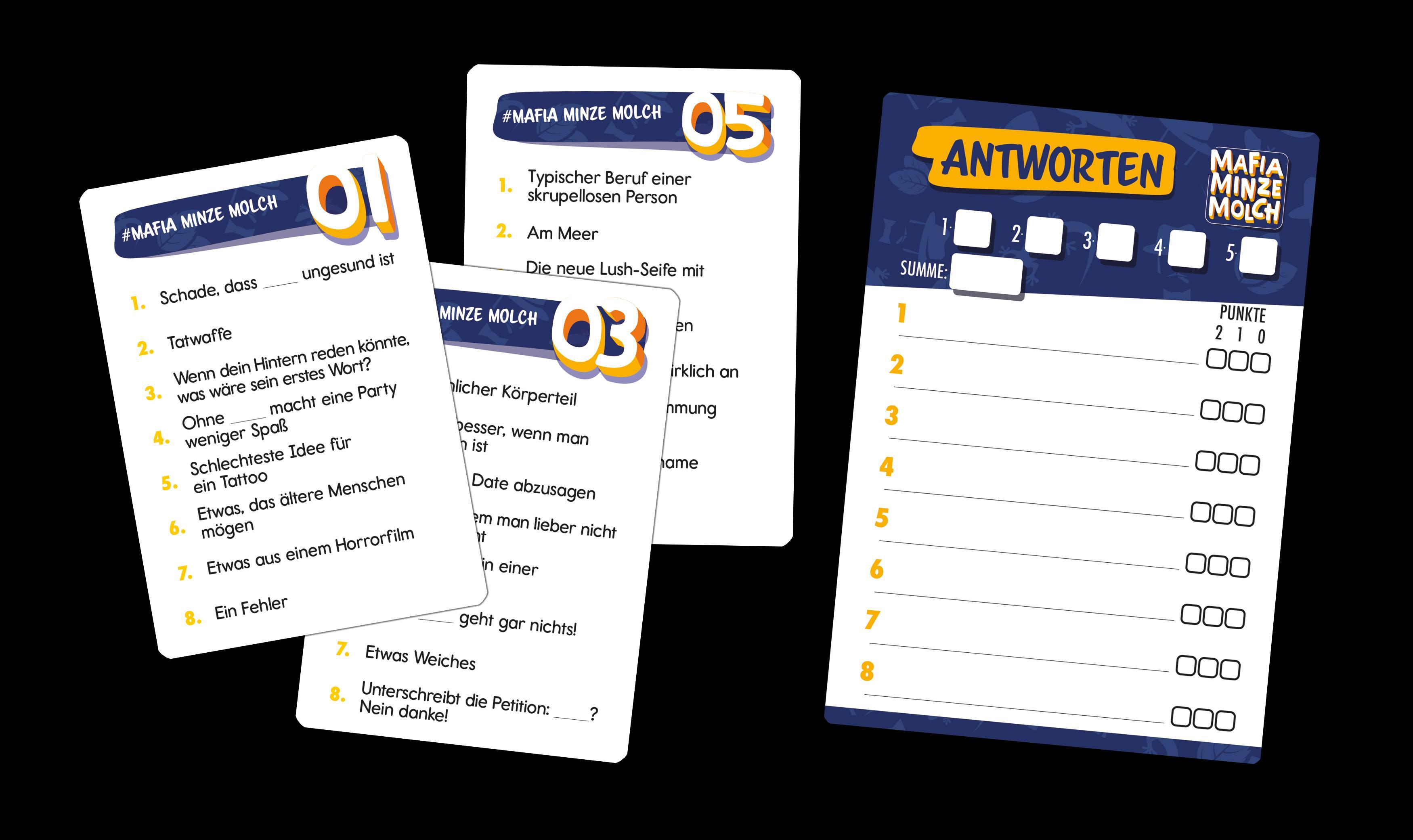 Beispielinhalt (Bild) Mafia Minze Molch