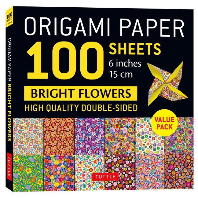 Vorderes Coverbild Origami Paper 100 Sheets Bright Flowers 6 (15 CM)
