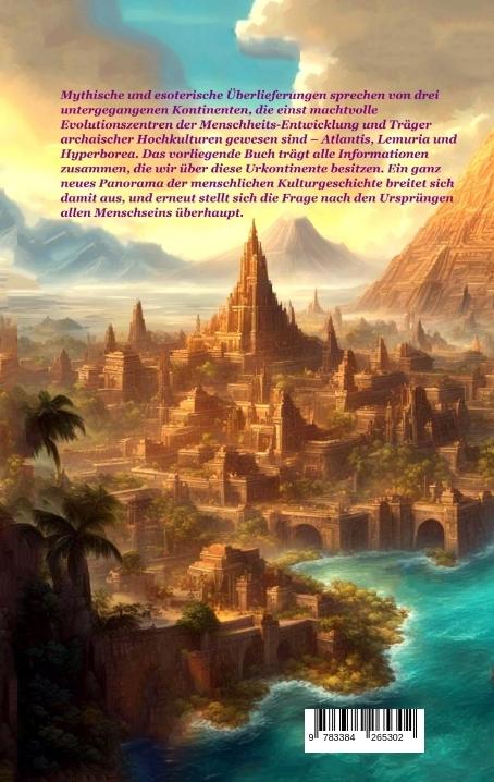 Rückseitencover Atlantis, Lemuria und Hyperborea