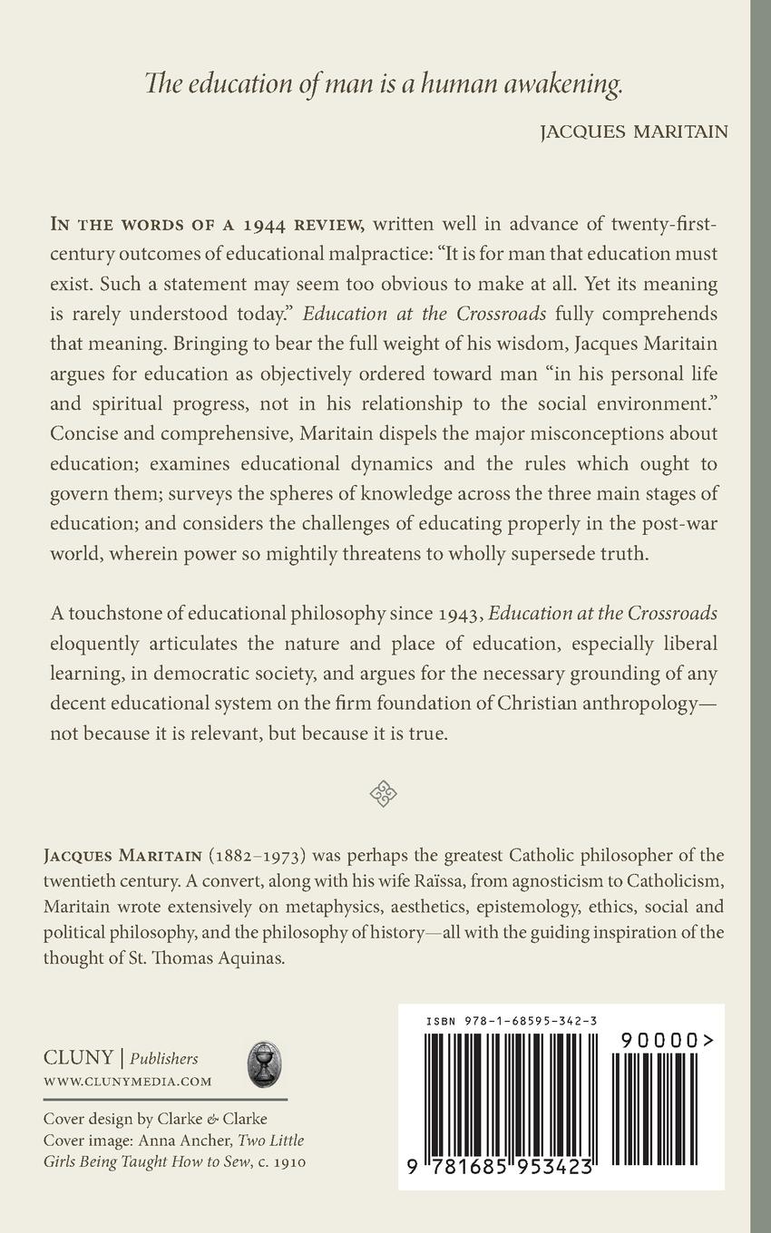 Rückseitencover Education at the Crossroads