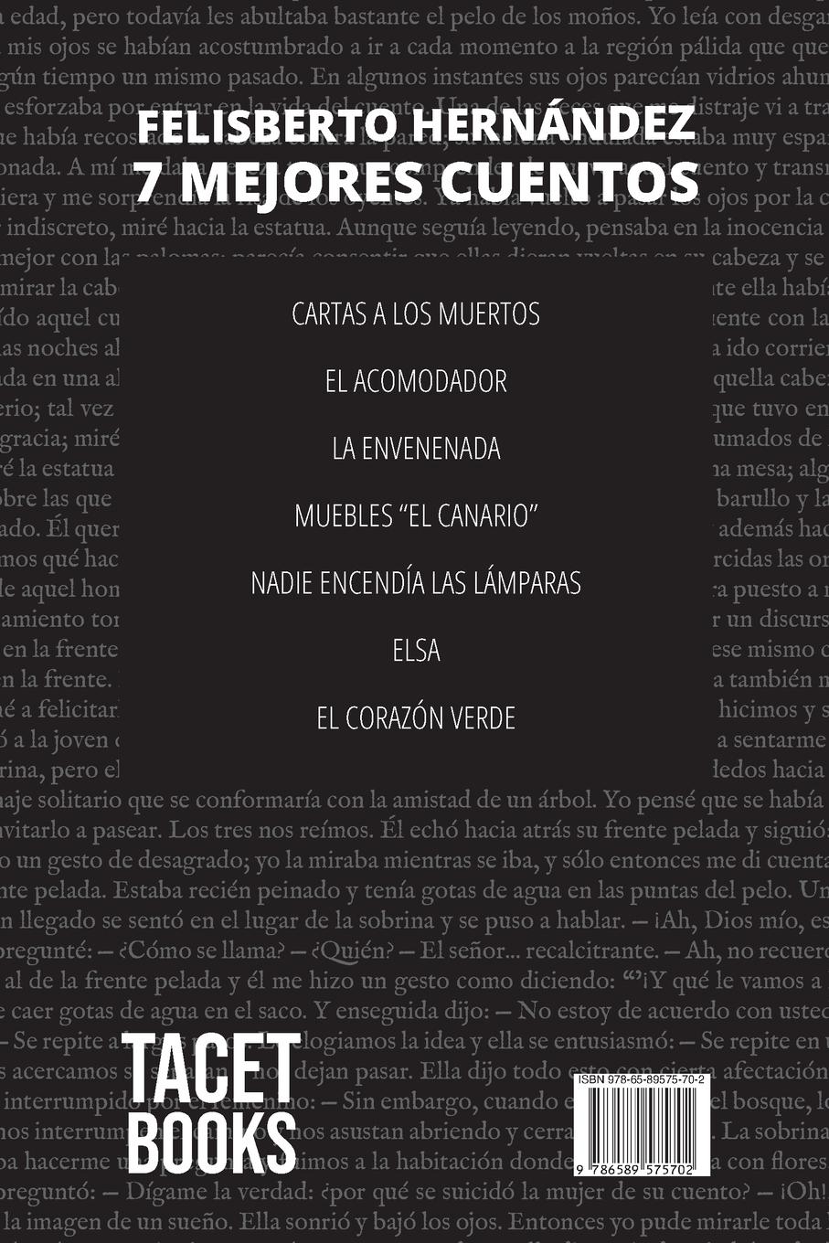 Rückseitencover 7 mejores cuentos de Felisberto Hernández