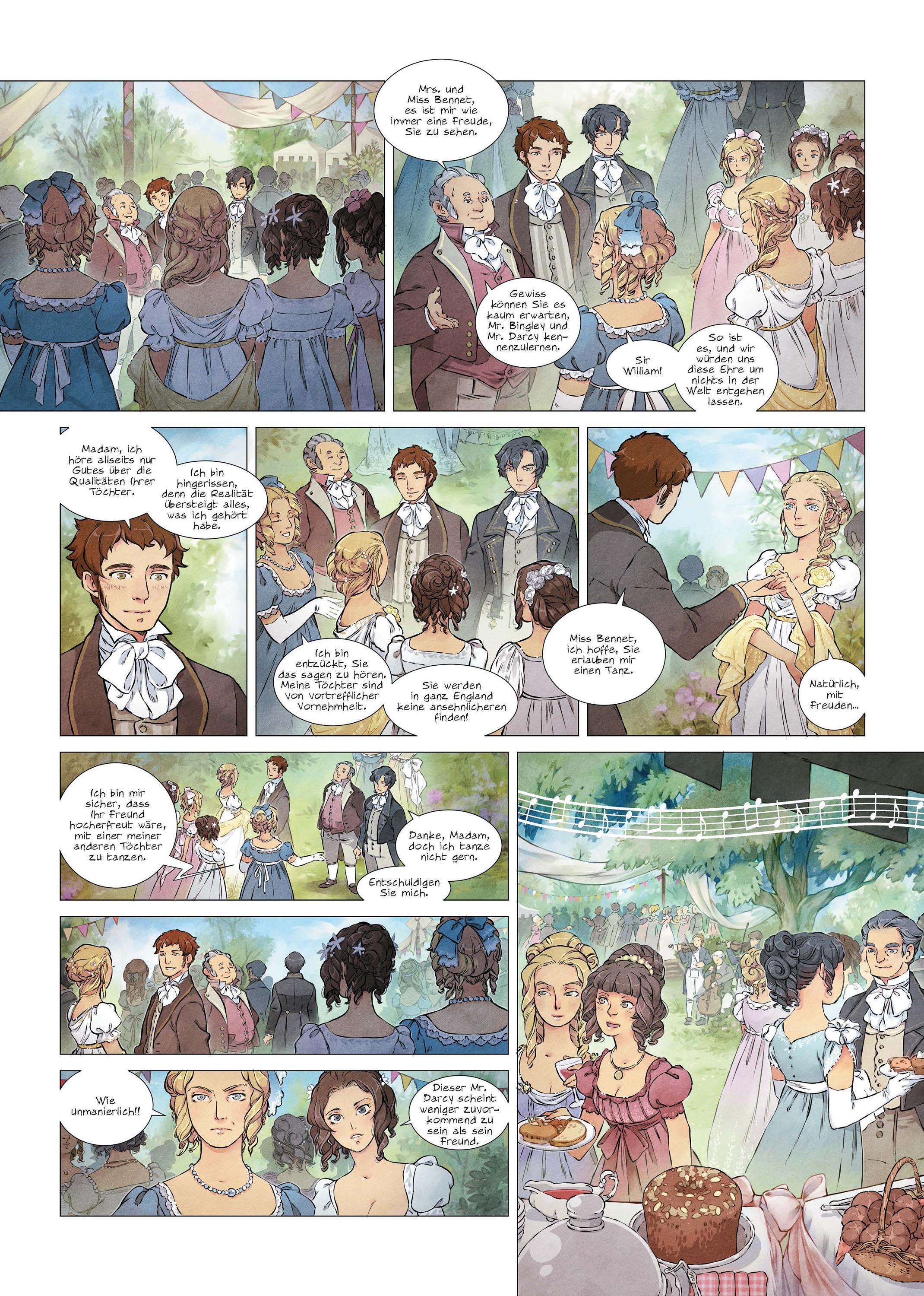 Beispielinhalt (Bild) Stolz und Vorurteil (Graphic Novel)