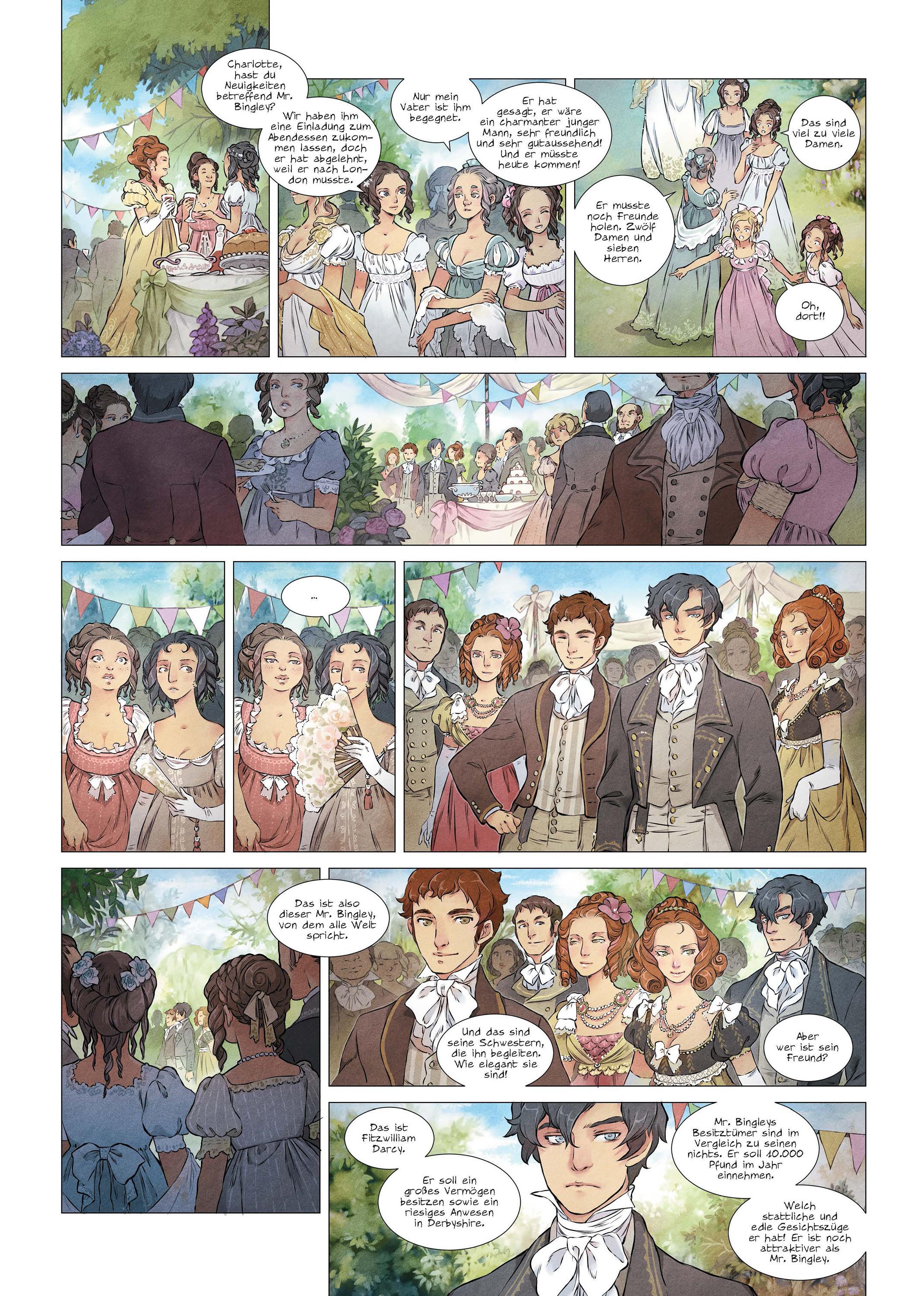 Beispielinhalt (Bild) Stolz und Vorurteil (Graphic Novel)