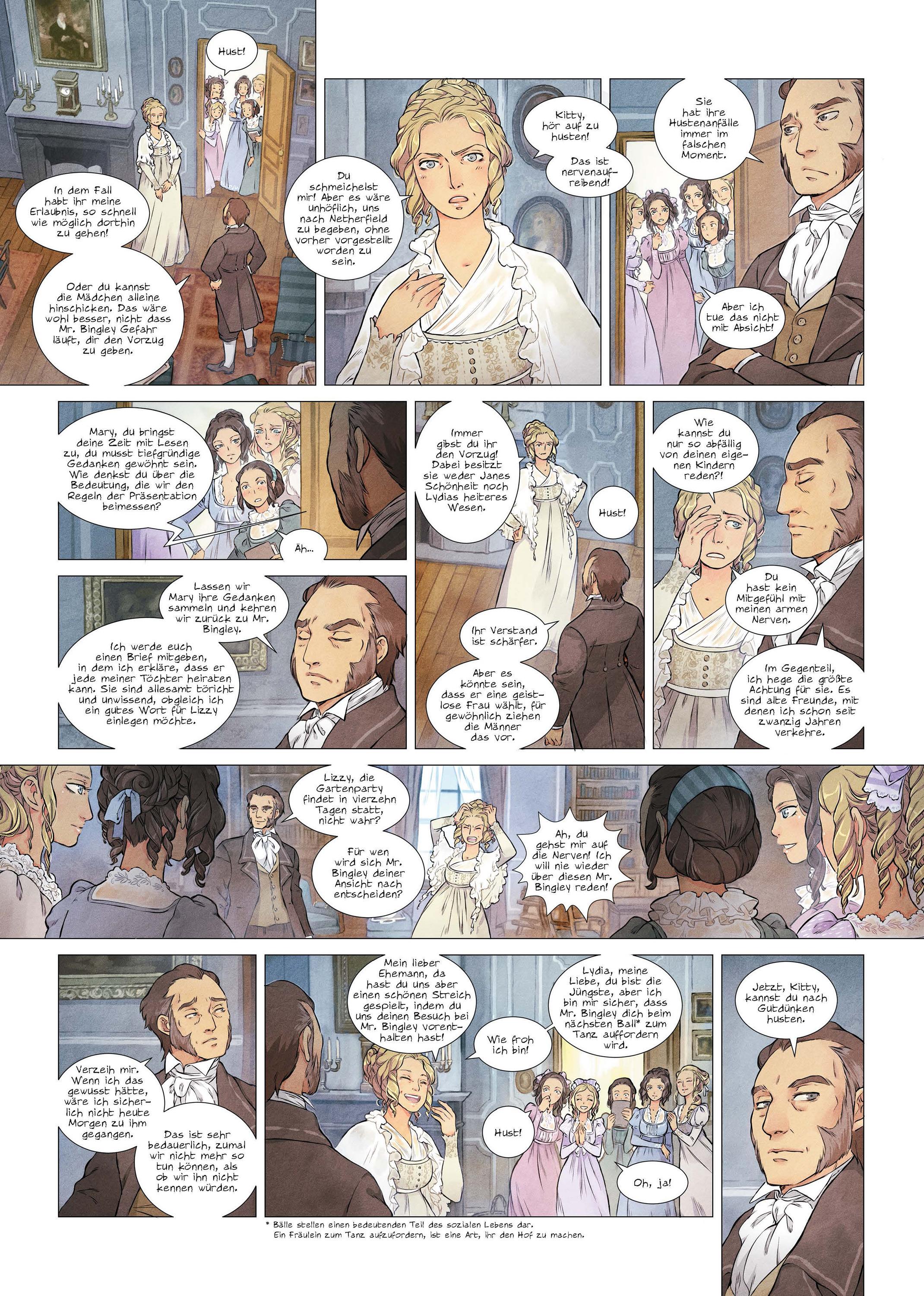 Beispielinhalt (Bild) Stolz und Vorurteil (Graphic Novel)