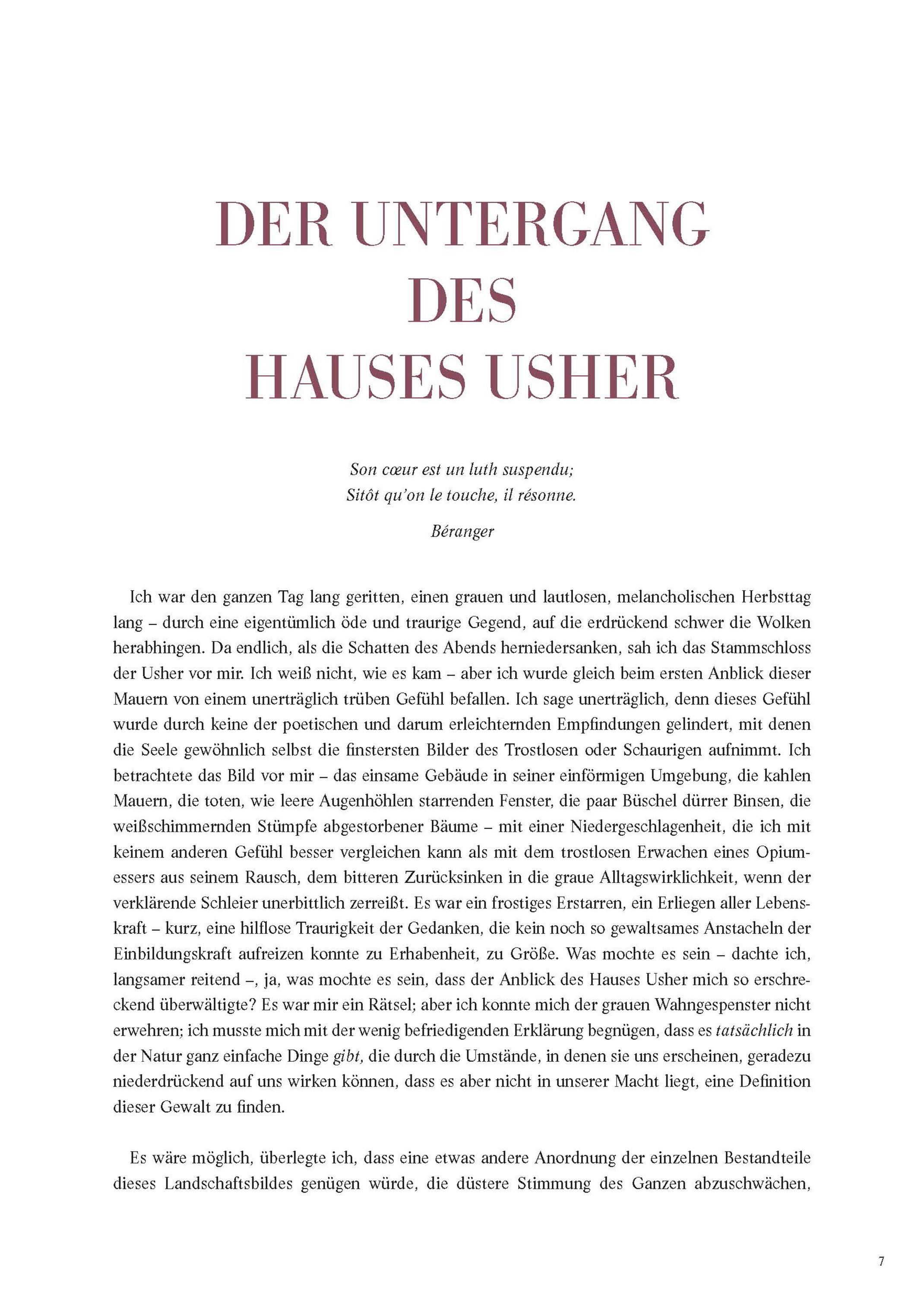 Beispielinhalt (Bild) Der Untergang des Hauses Usher (illustrierter Roman)