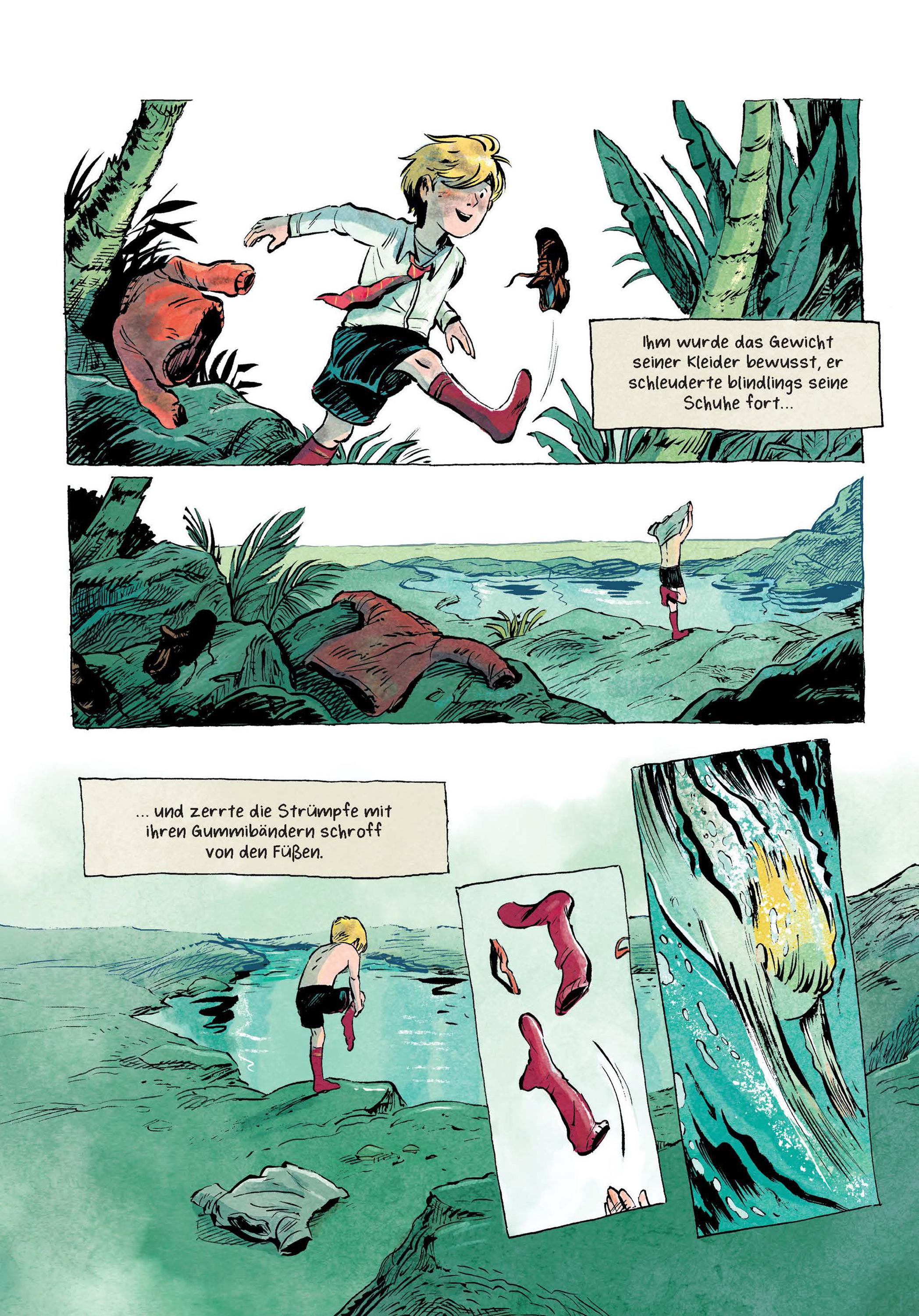 Beispielinhalt (Bild) Herr der Fliegen (Graphic Novel). Limitierte Vorzugsausgabe