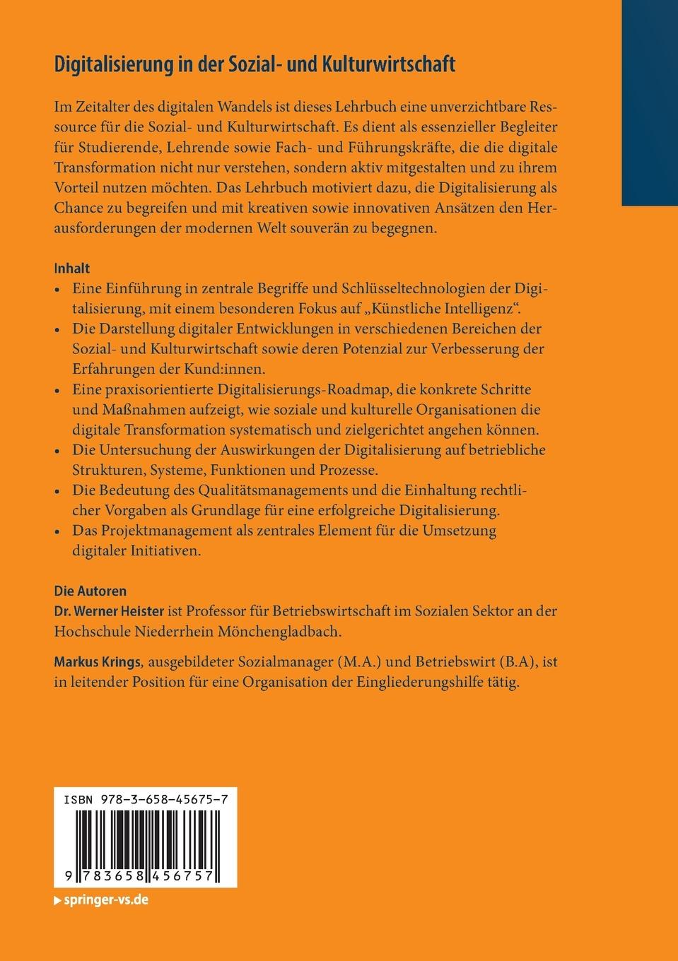 Rückseitencover Digitalisierung in der Sozial- und Kulturwirtschaft