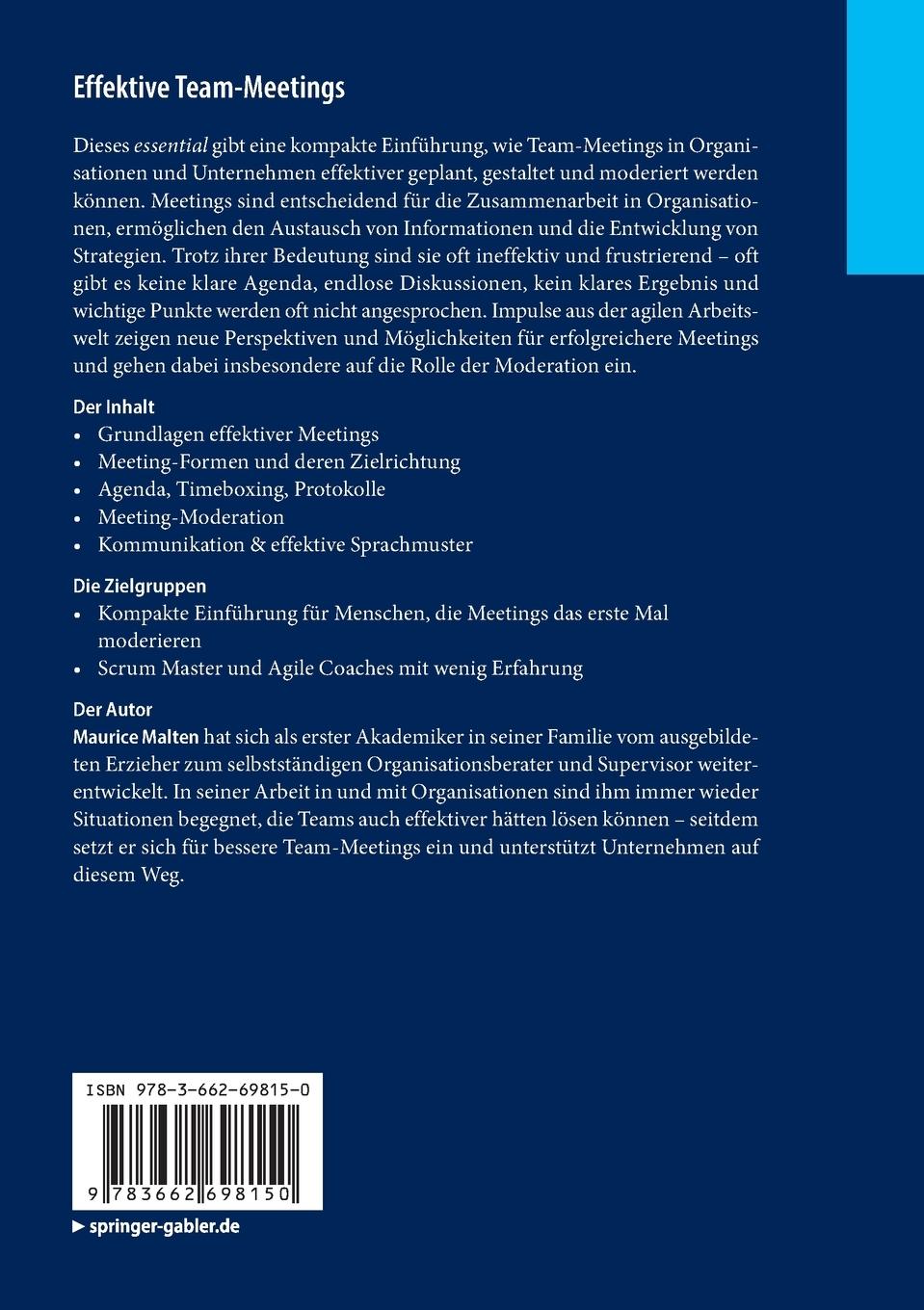 Rückseitencover Effektive Team-Meetings