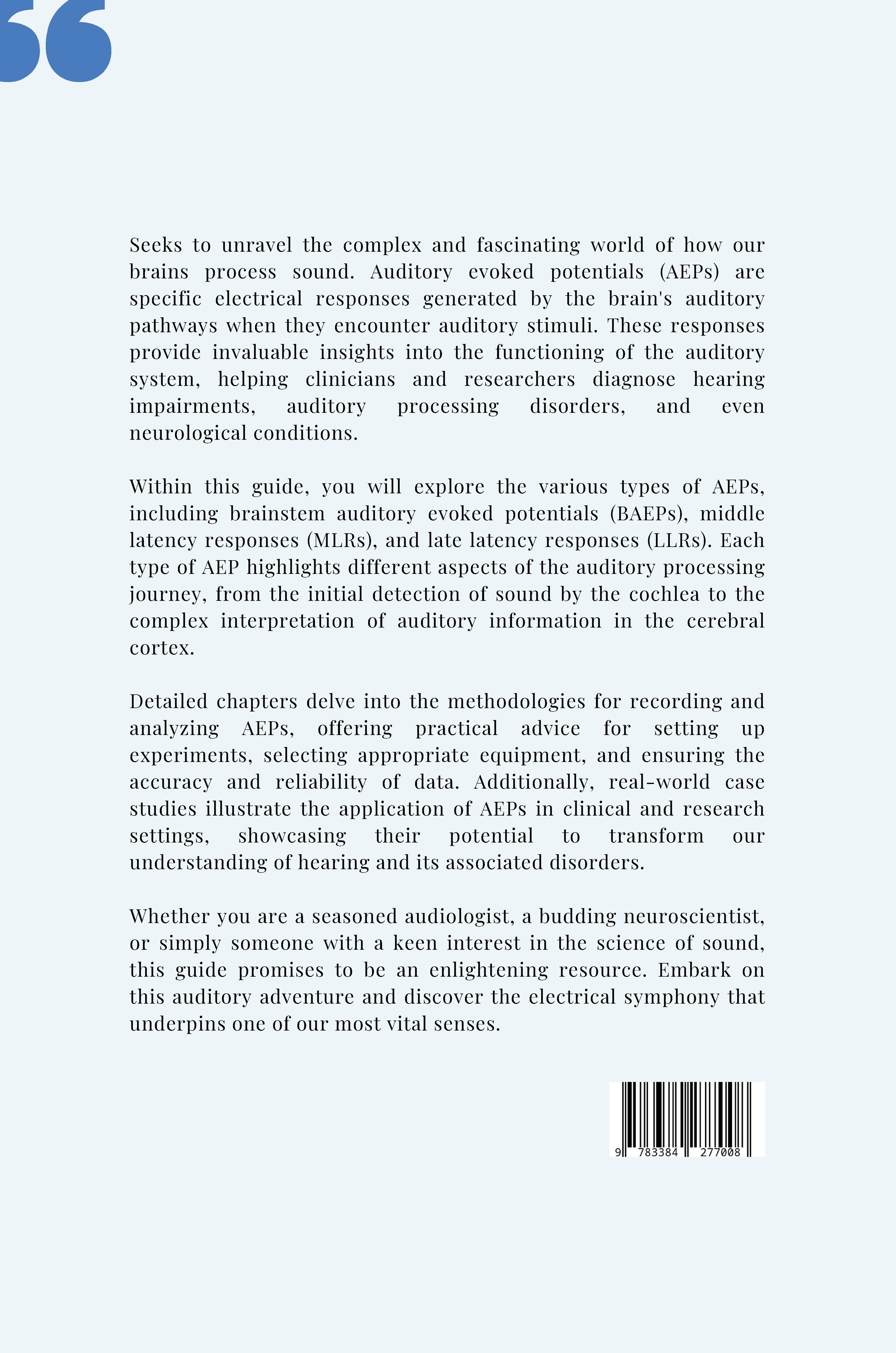 Rückseitencover The Electrical Fingerprint of Hearing: A Guide to Auditory Evoked Potentials