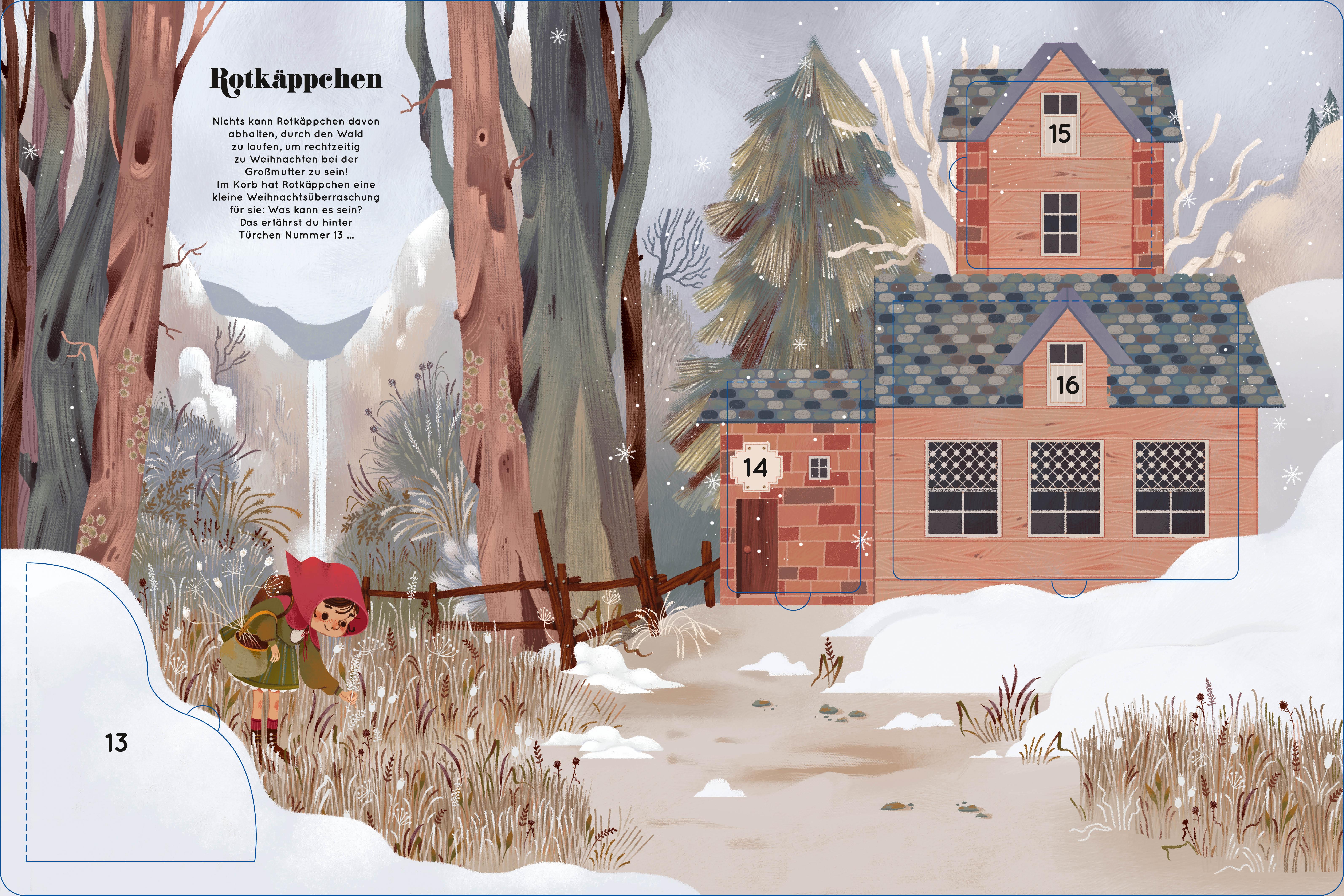 Beispielinhalt (Bild) Der märchenhafte Adventskalender. Ein Adventskalenderbuch