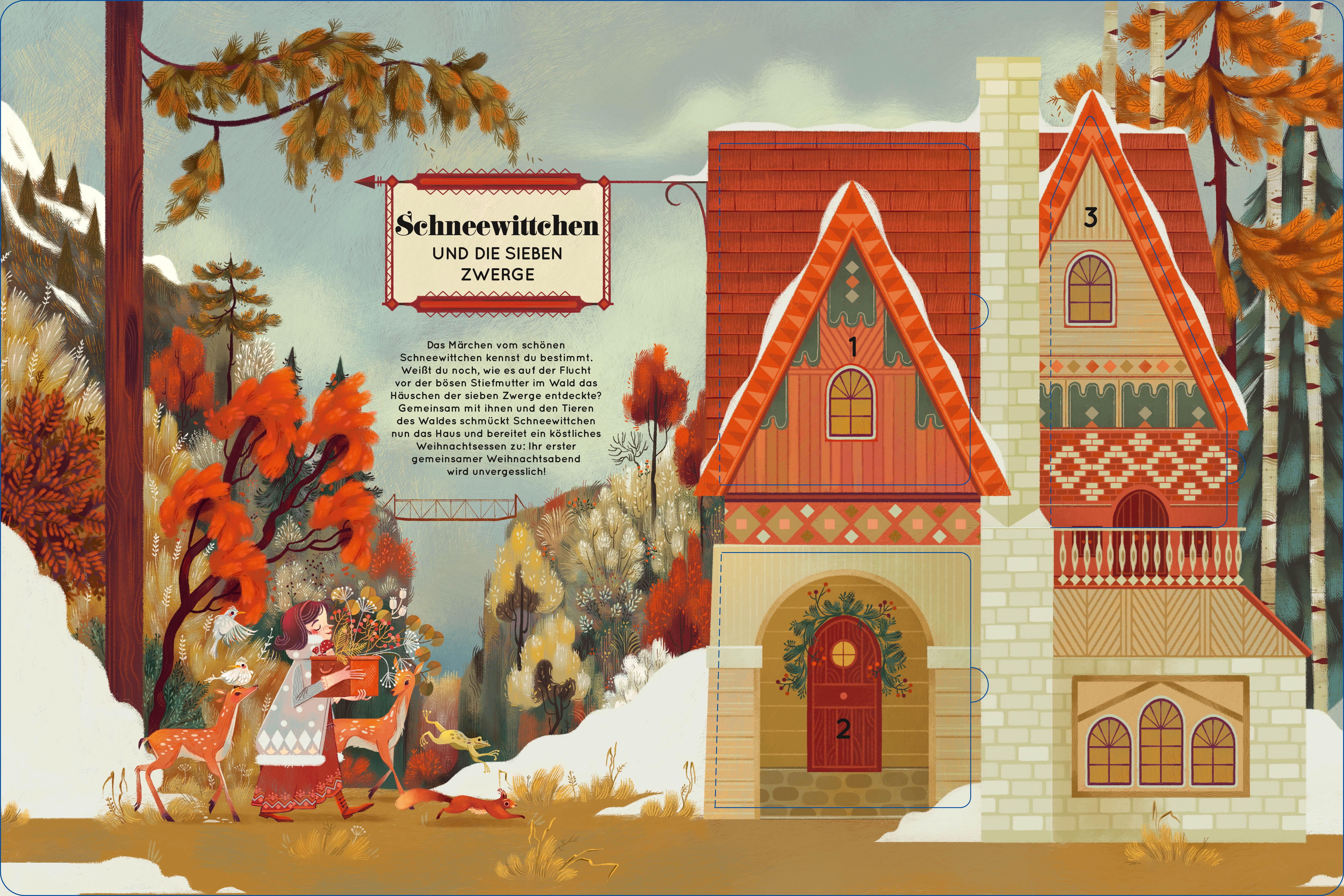 Beispielinhalt (Bild) Der märchenhafte Adventskalender. Ein Adventskalenderbuch