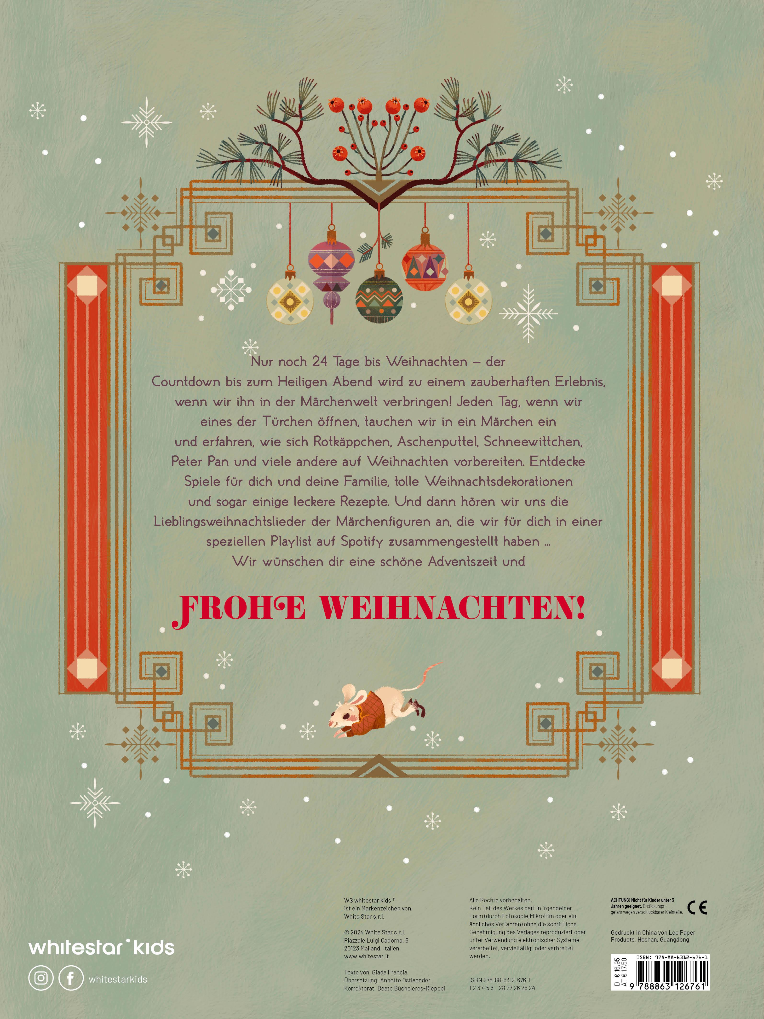 Rückseitencover Der märchenhafte Adventskalender. Ein Adventskalenderbuch