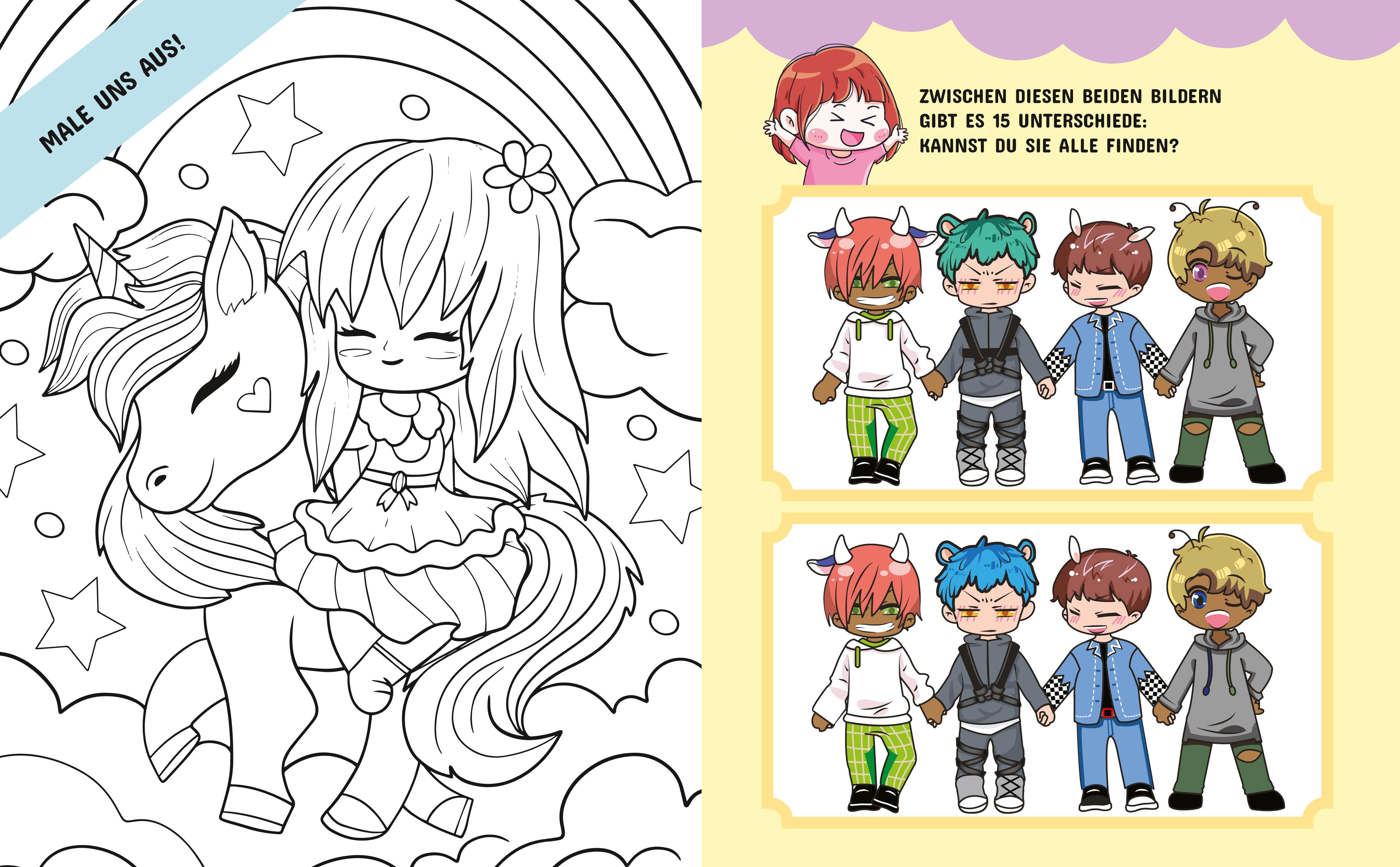 Beispielinhalt (Bild) CHIBI. Das niedlichste Manga Aktivitätsbuch