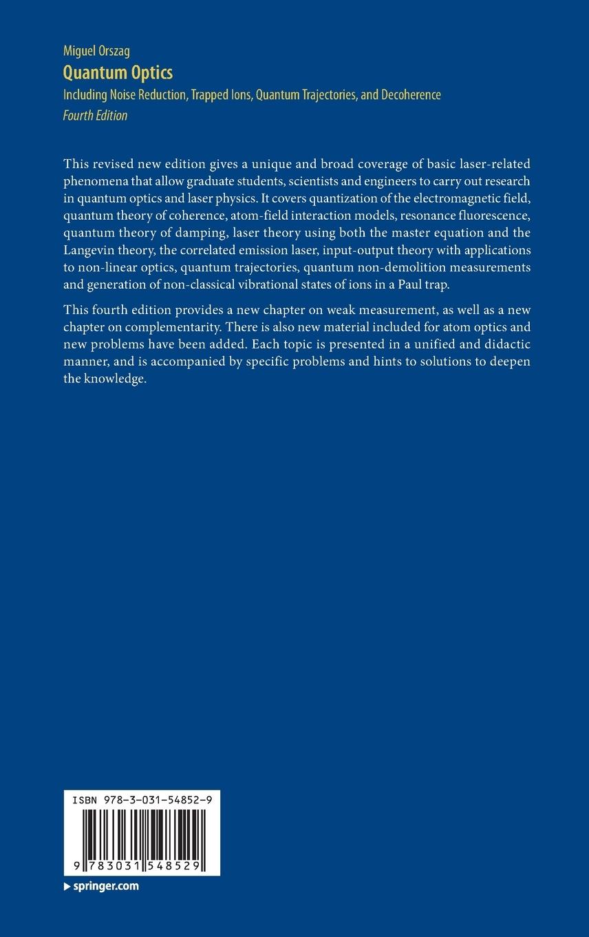 Rückseitencover Quantum Optics