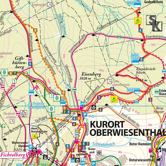 Beispielinhalt (Bild) Oberwiesenthal und Umgebung 1 : 33 000