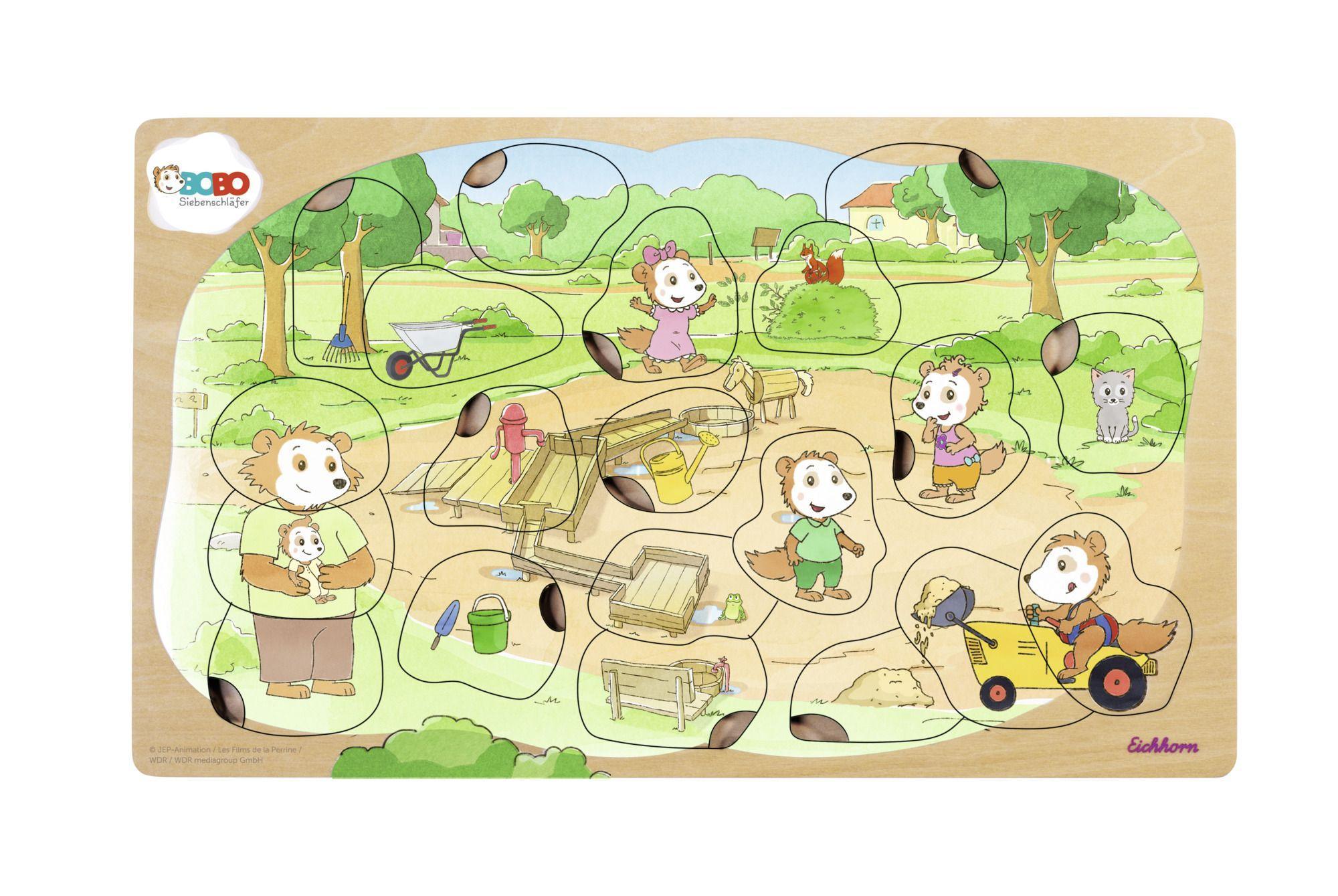 Beispielinhalt (Bild) Bobo Siebenschläfer, 2 Puzzles 20 und 24 Teile