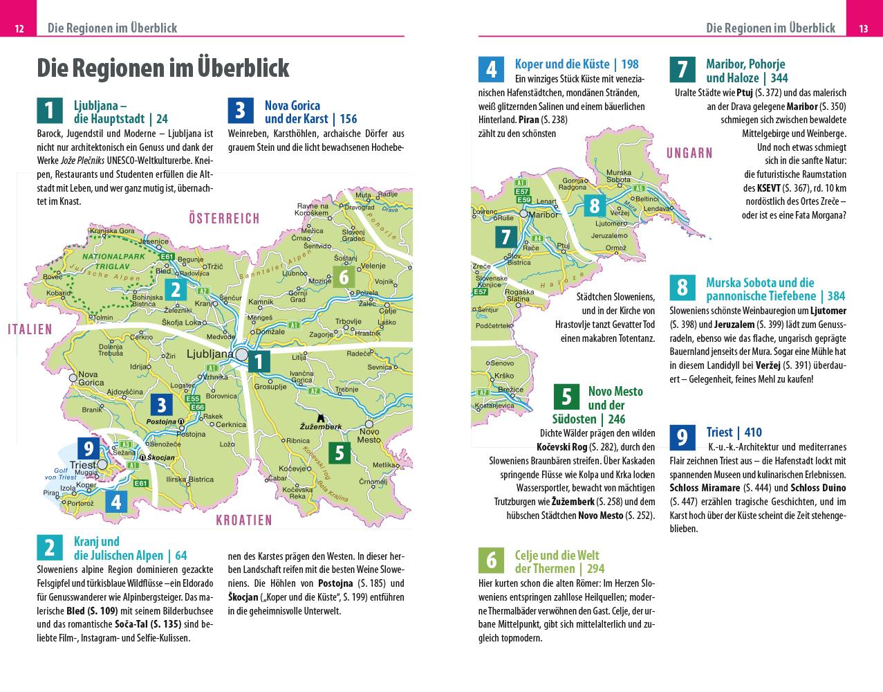 Beispielinhalt (Bild) Reise Know-How Reiseführer Slowenien mit Triest