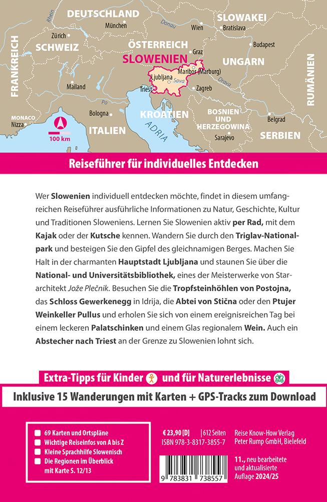 Rückseitencover Reise Know-How Reiseführer Slowenien mit Triest