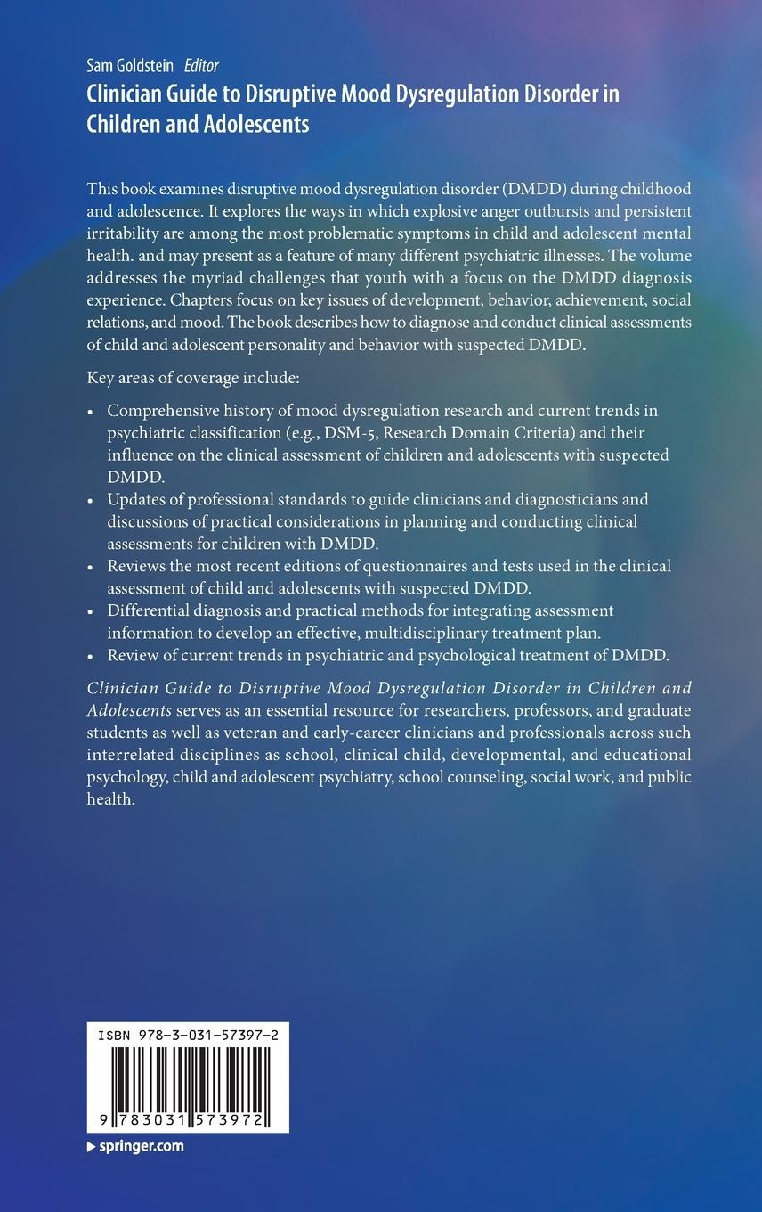 Rückseitencover Clinician Guide to Disruptive Mood Dysregulation Disorder in Children and Adolescents