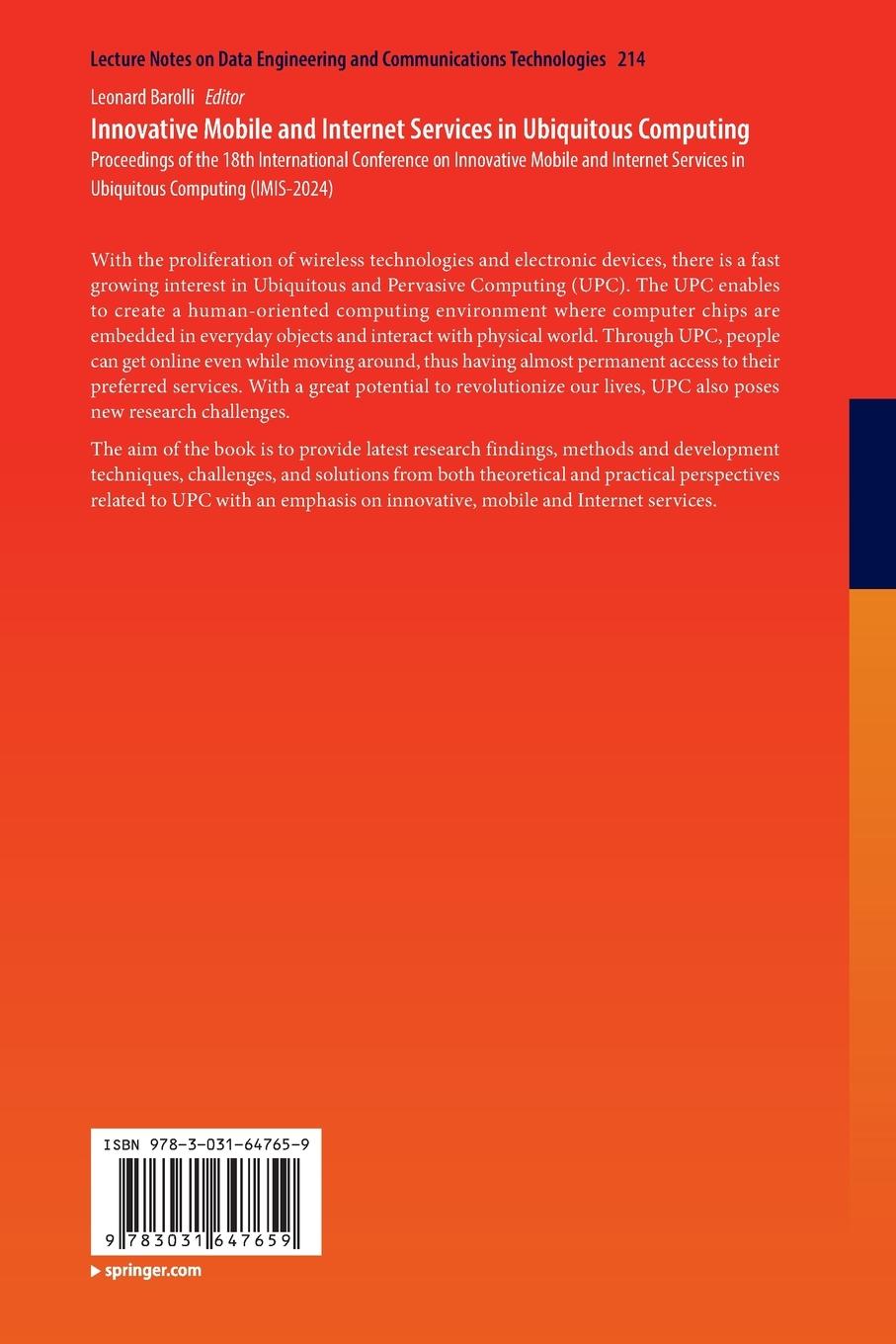 Rückseitencover Innovative Mobile and Internet Services in Ubiquitous Computing