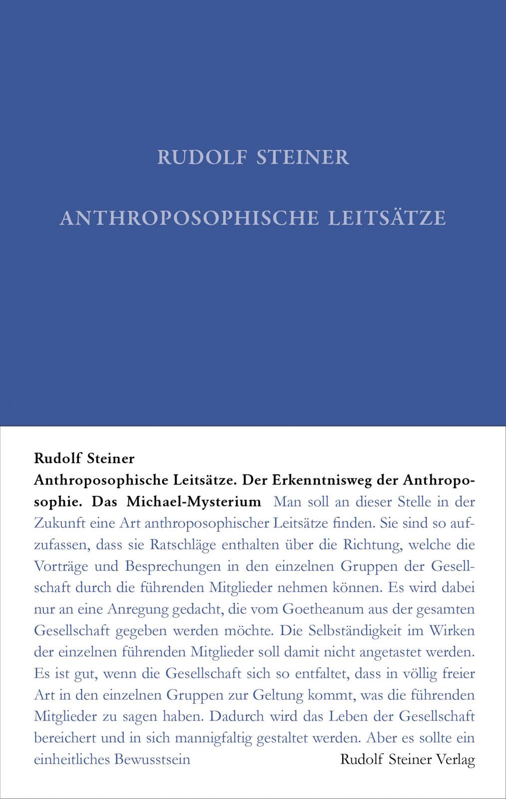 Vorderes Coverbild Anthroposophische Leitsätze