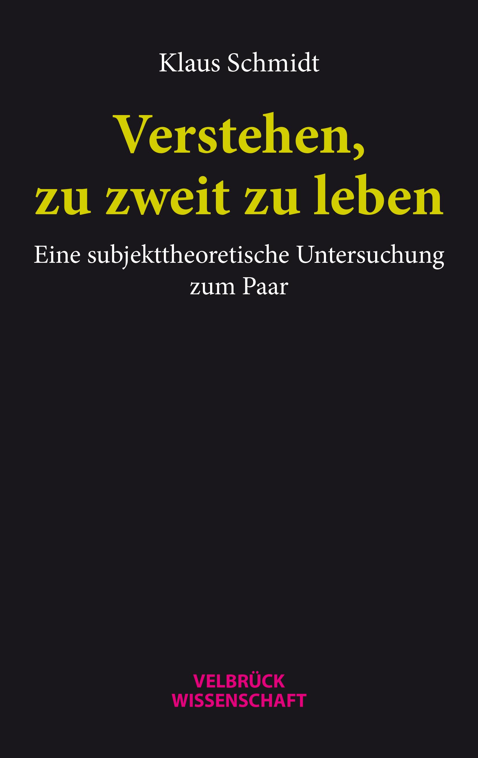 Vorderes Coverbild Verstehen, zu zweit zu leben