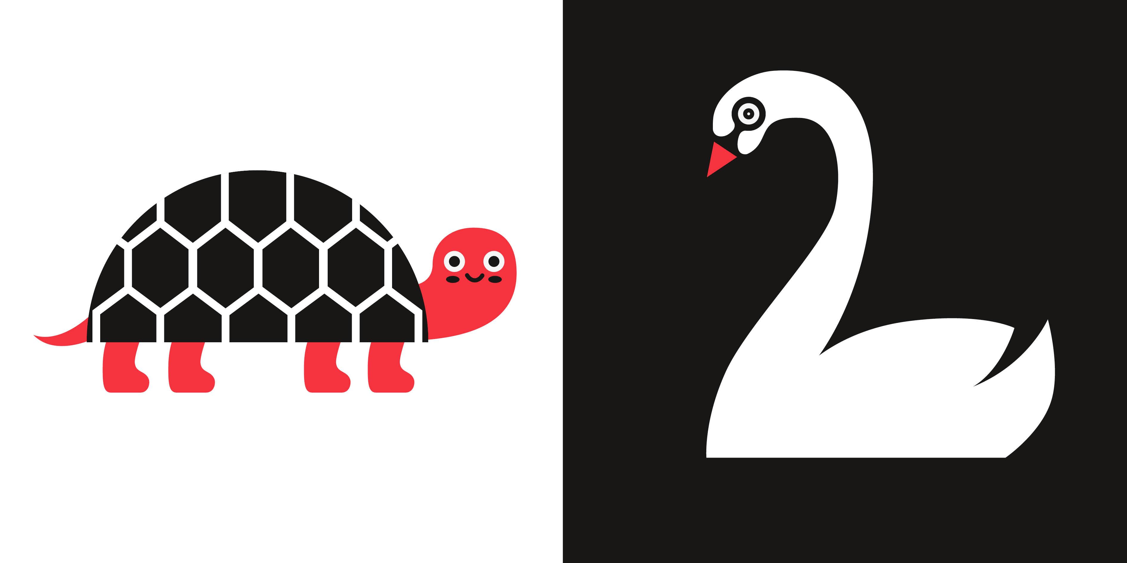 Beispielinhalt (Bild) Tiere schwarz-weiß-rot (Baby Montessori)