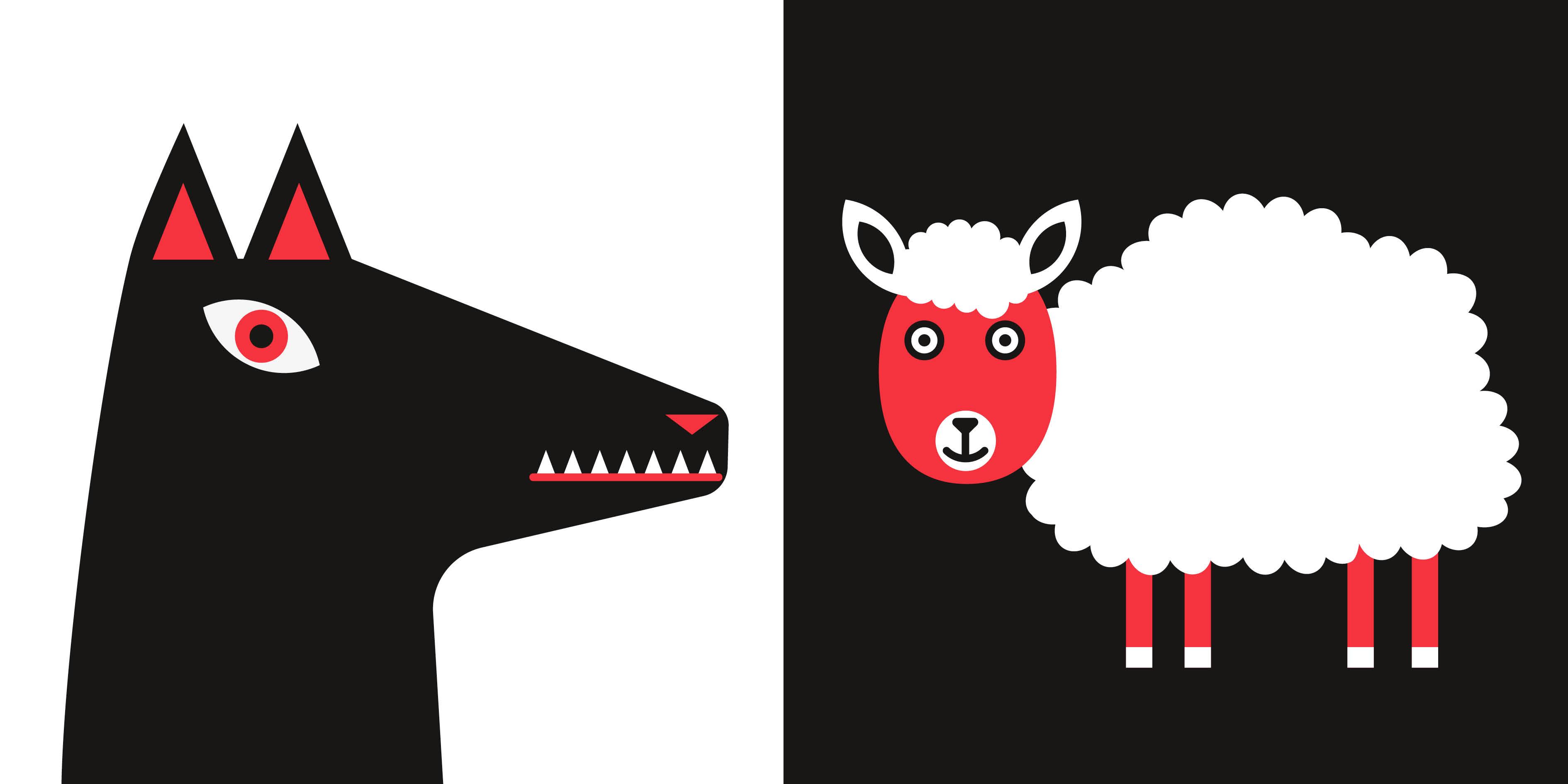 Beispielinhalt (Bild) Tiere schwarz-weiß-rot (Baby Montessori)