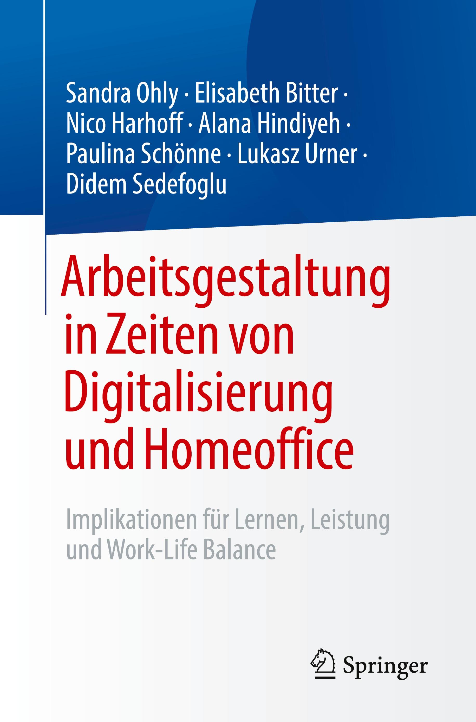 Vorderes Coverbild Arbeitsgestaltung in Zeiten von Digitalisierung und Homeoffice