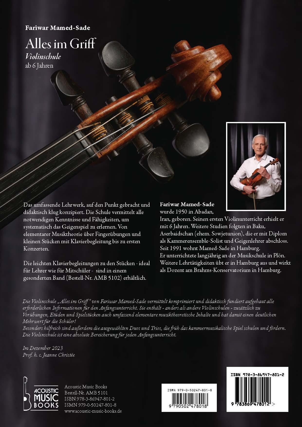 Rückseitencover Alles im Griff. Violinschule ab 6 Jahren