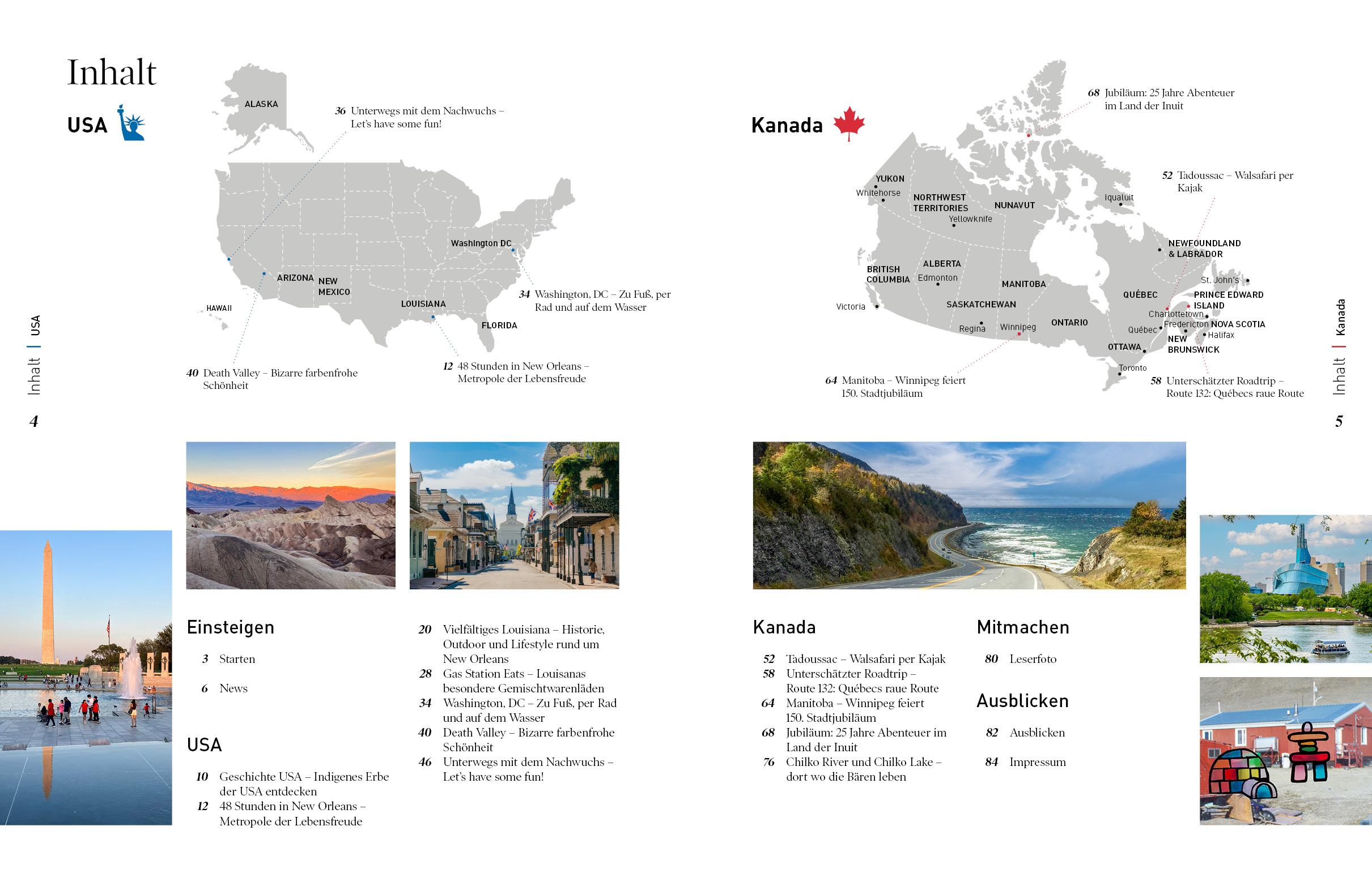 Beispielinhalt (Bild) 360° NordAmerika - Ausgabe 2/2024