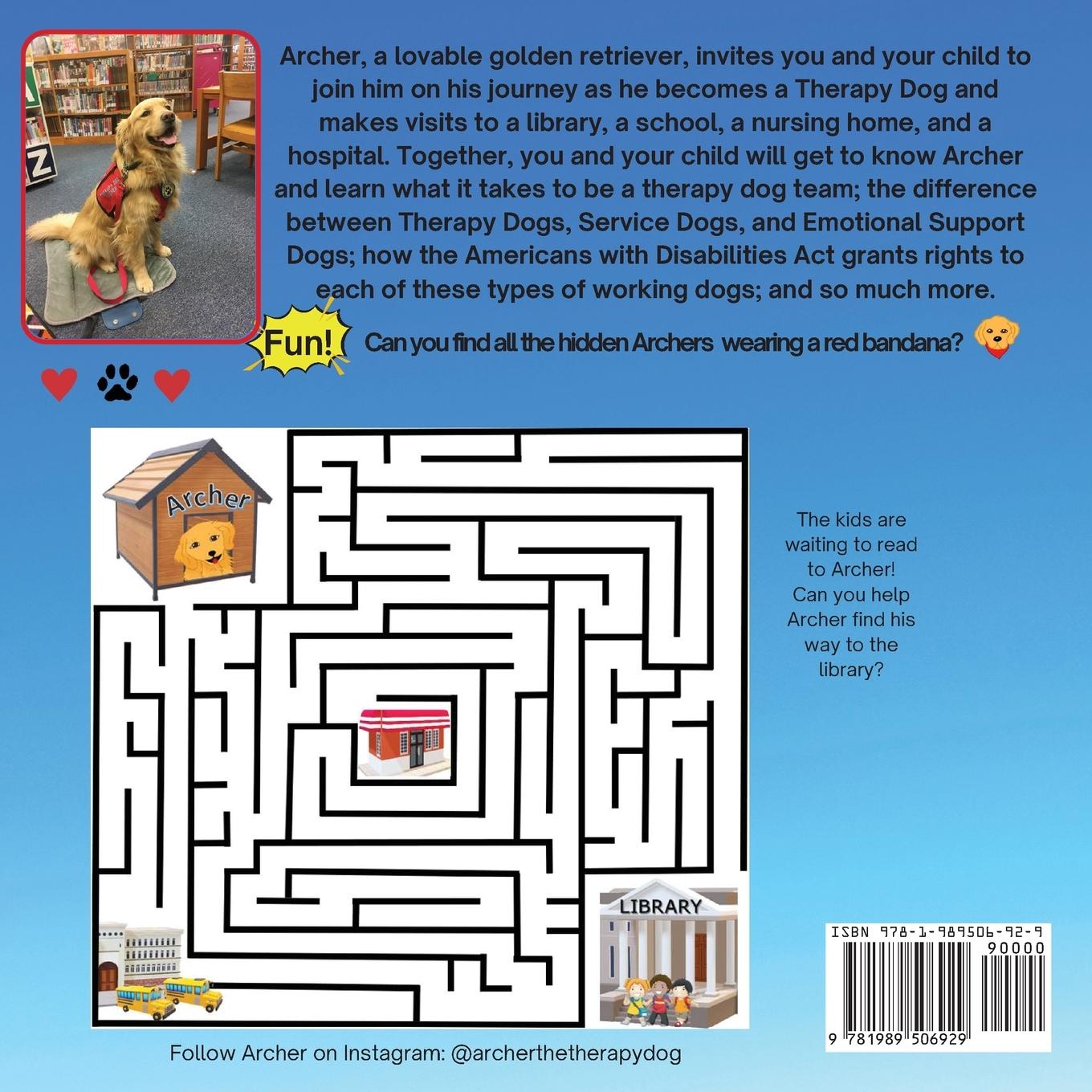 Rückseitencover Archer the Therapy Dog A read together book