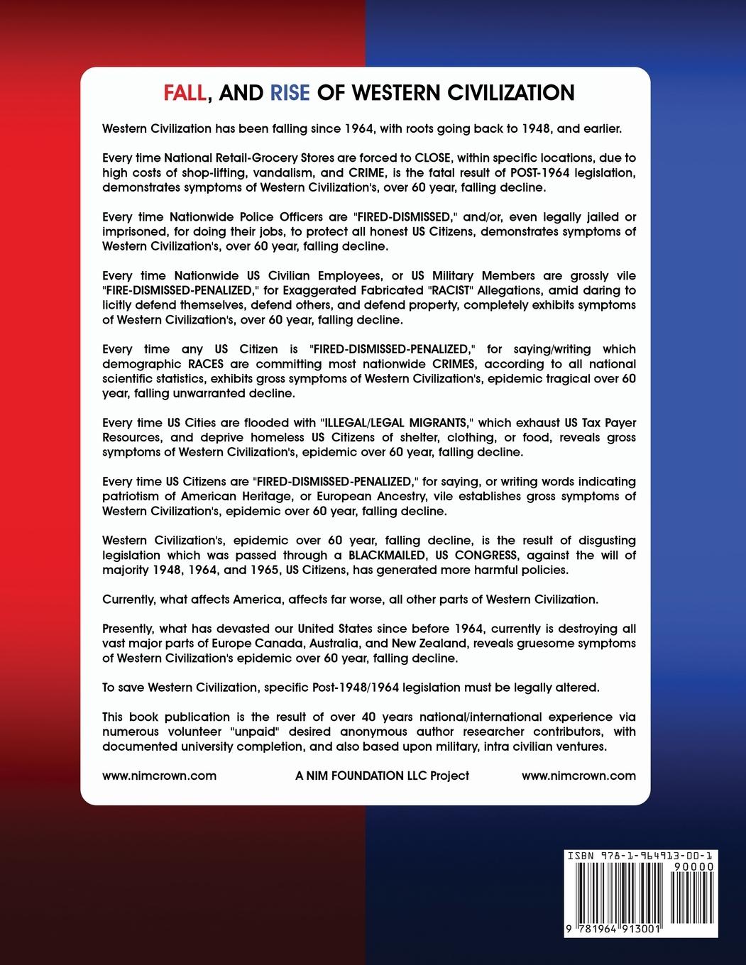 Rückseitencover FALL AND RISE OF WESTERN CIVILIZATION