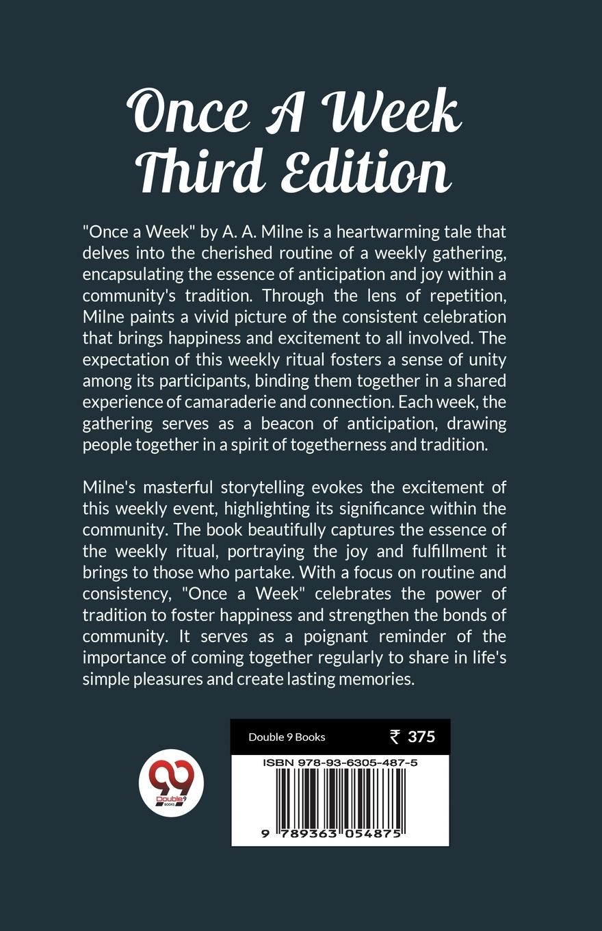 Rückseitencover Once A Week Third Edition