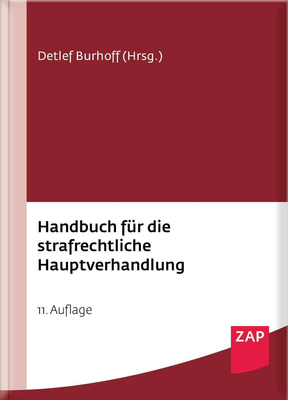 Vorderes Coverbild Handbuch für die strafrechtliche Hauptverhandlung