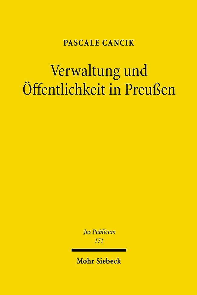 Vorderes Coverbild Verwaltung und Öffentlichkeit in Preußen