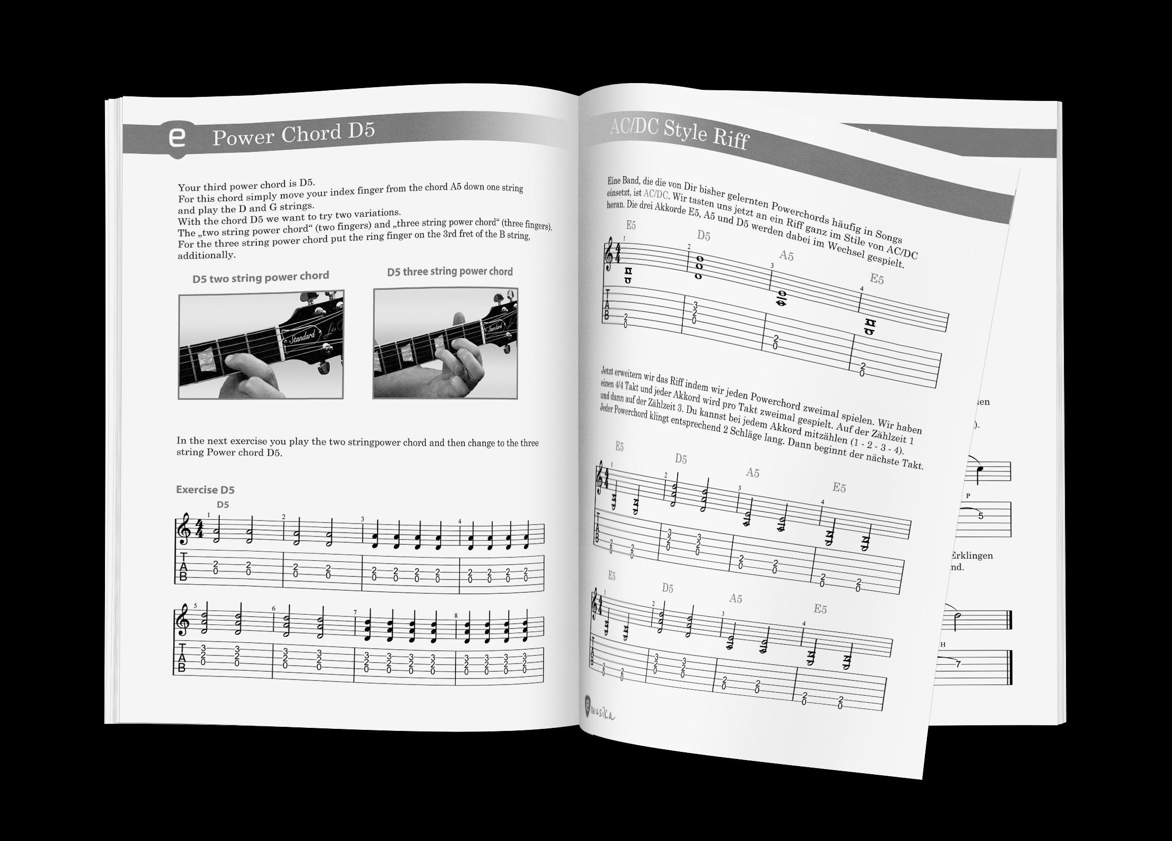 Beispielinhalt (Bild) E-Gitarre lernen leicht gemacht - Das E-Gitarrenbuch für Anfänger
