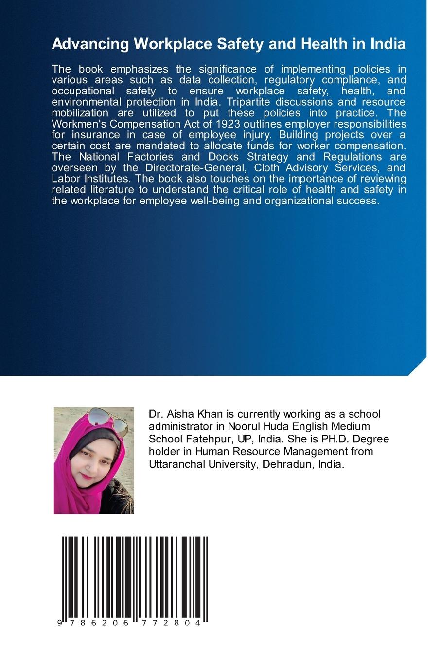 Rückseitencover Advancing Workplace Safety and Health in India