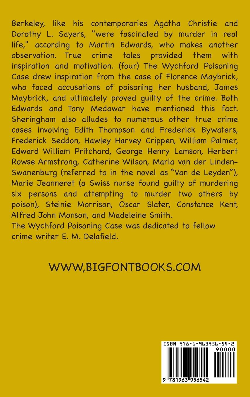 Rückseitencover The Wychford Poisoning Case