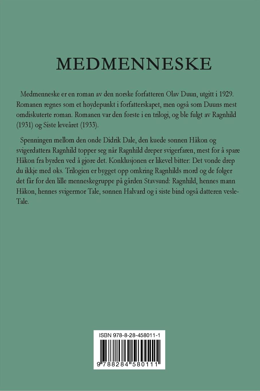 Rückseitencover Medmenneske