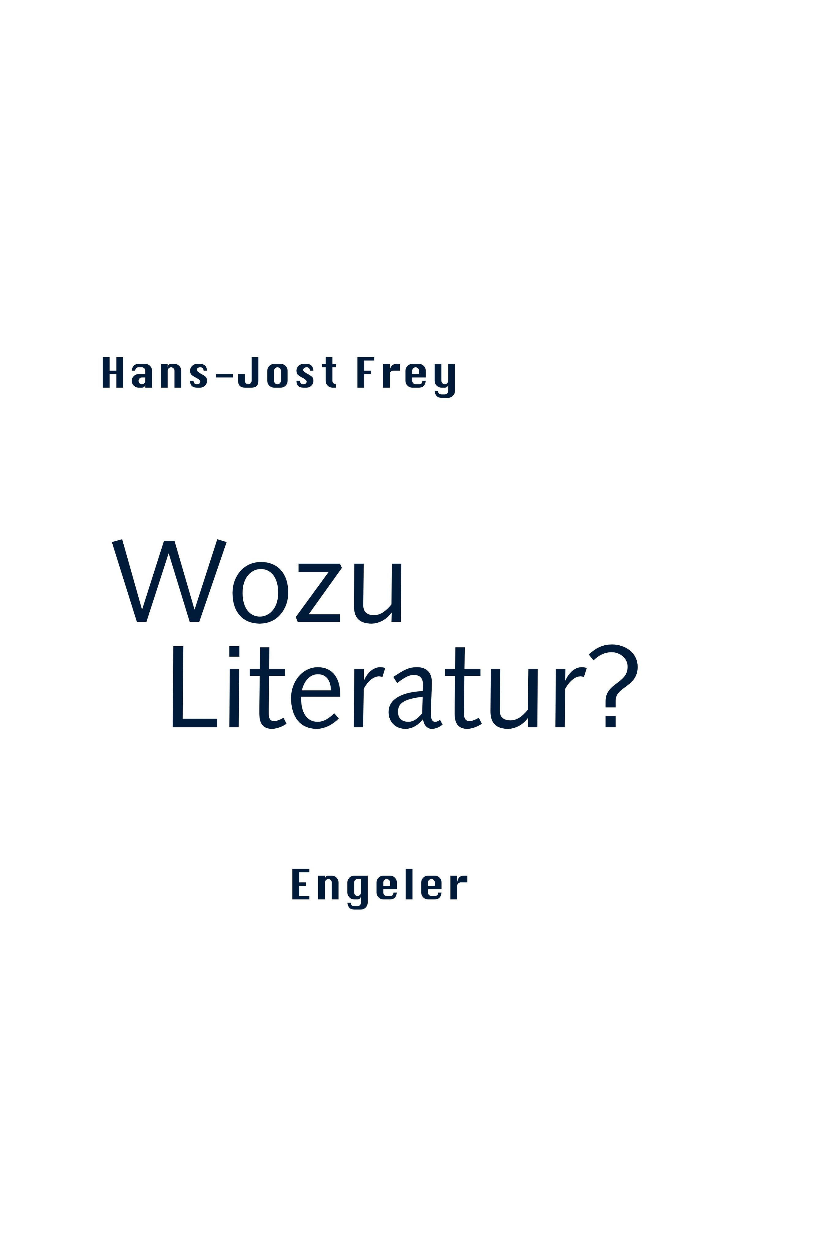 Vorderes Coverbild Wozu Literatur?